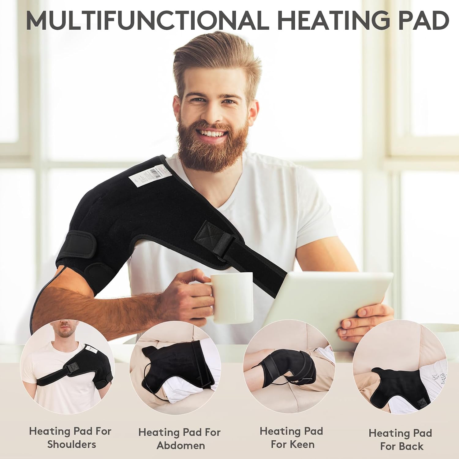 Detalle 2 de UTK Far Infrared Shoulder Heating Pad with Natural Jade, 7 Settings