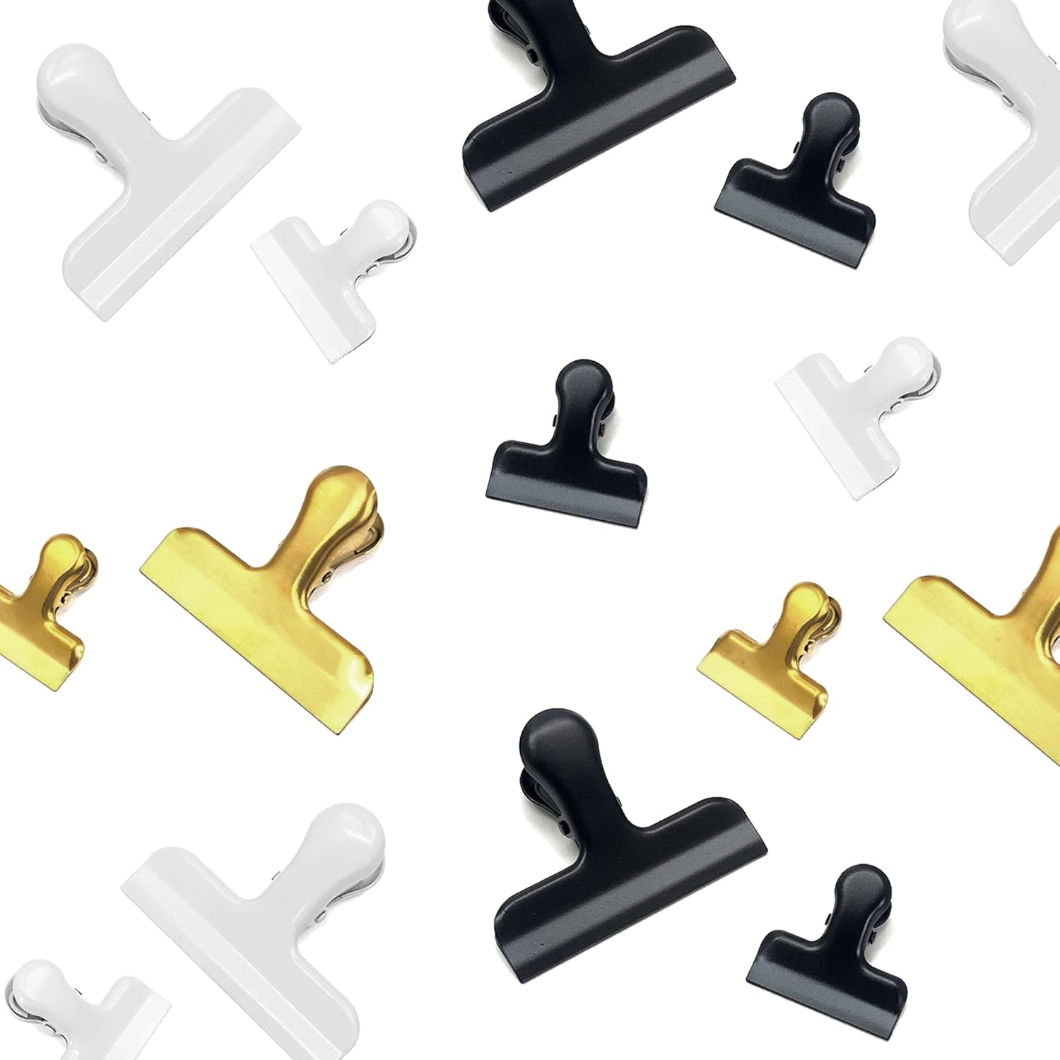 Thumbnail 3 de Pinces de fermeture Heimzeit en acier inoxydable – 12 pièces pour sachets alimentaires et documents, noir