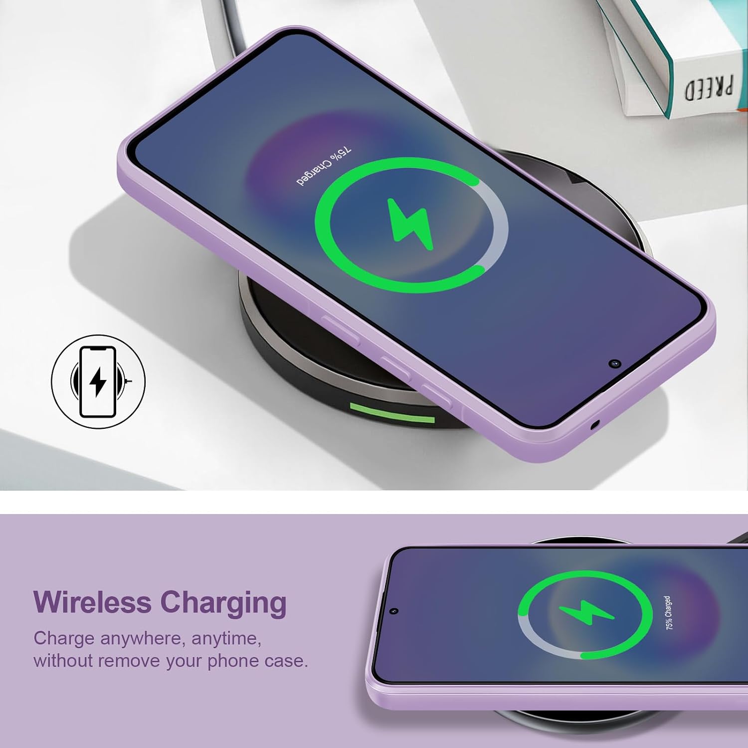Thumbnail 6 de Btstring Case for Samsung Galaxy A57 – Soft Silicone Case with Upgraded Camera Protection (Purple)