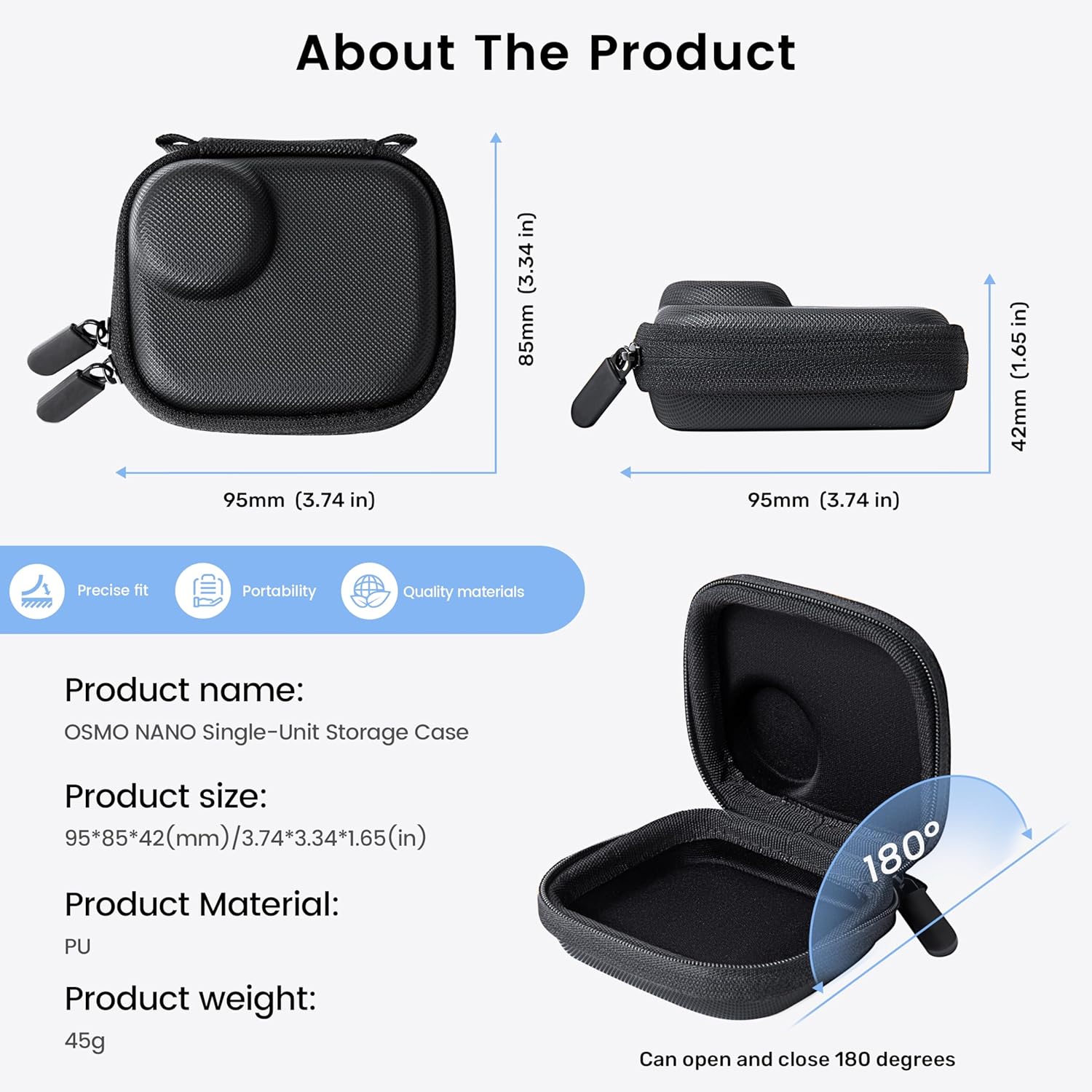Thumbnail 6 de STARTRC PHOTO Osmo Nano Camera Bag – hard-shell portable case with wrist strap for DJI Osmo Nano accessories