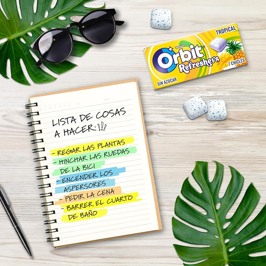 Thumbnail 4 de Orbit Refreshers Chicles Sin Azúcar Tropical 🍍 16x7uds Handypack