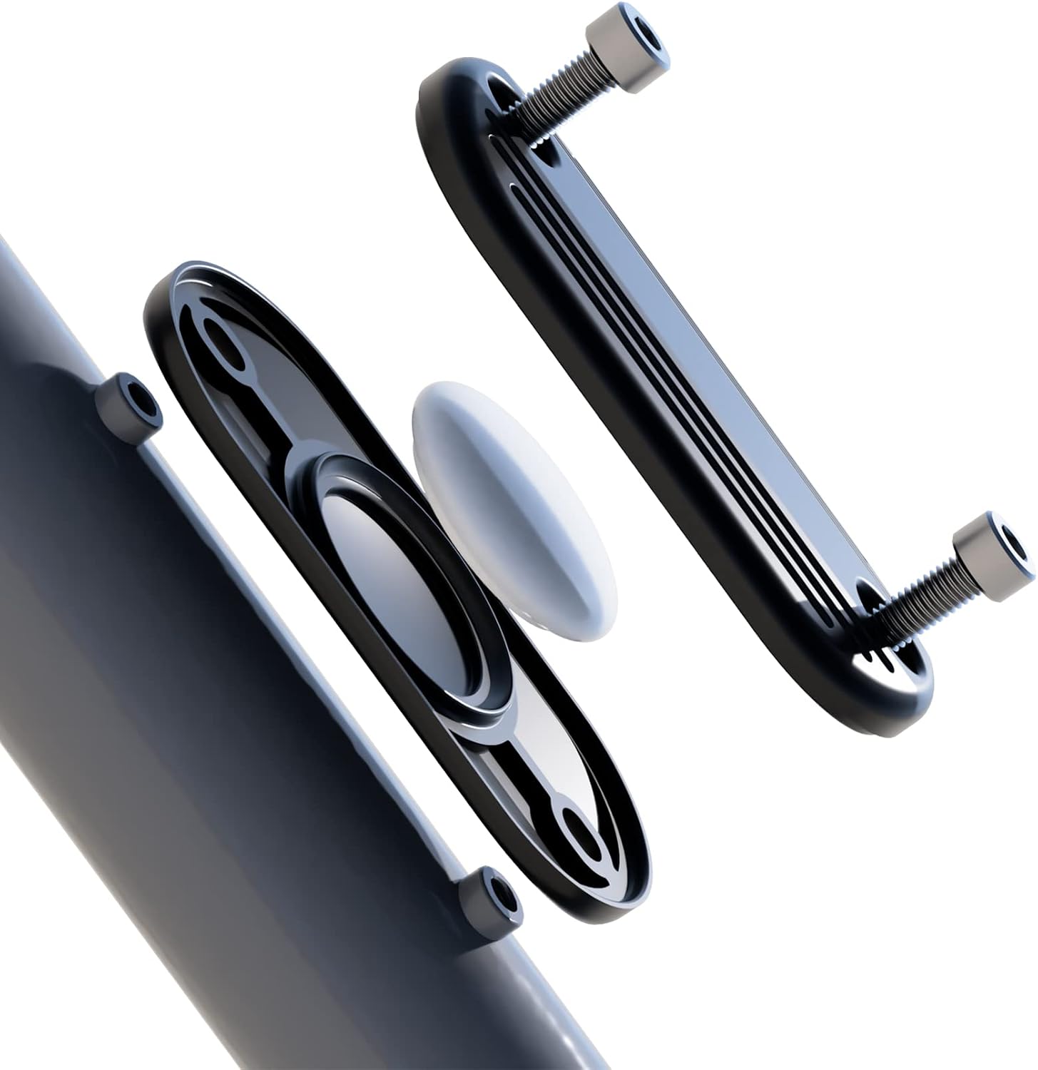 Detalle de AIRBELL AirBell® Fahrrad-Halterung für Apple AirTag (Doppelpack) – passend für Flaschenhalter-Aufnahmen