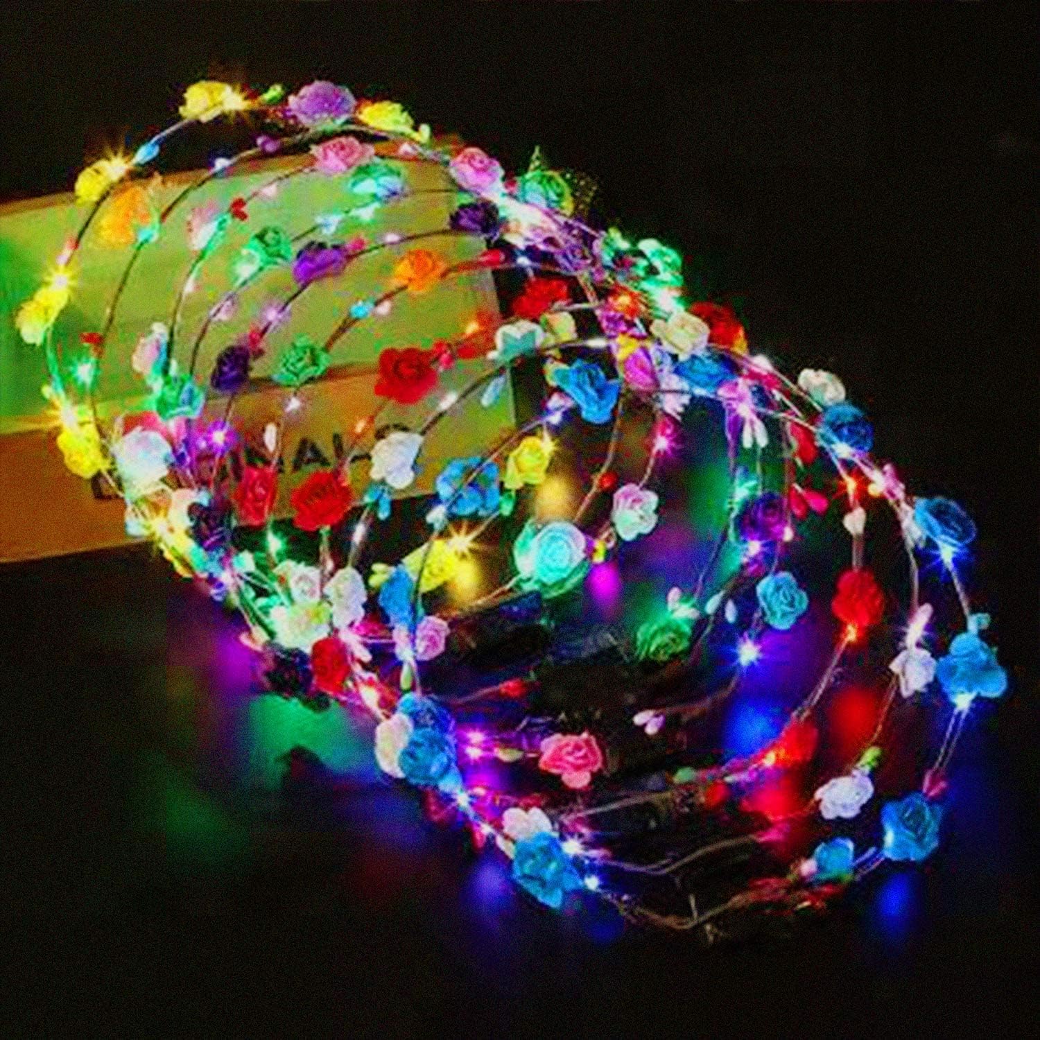 Thumbnail 4 de PTHTECHUS FKH-12 LED-Blumenkranz Stirnband, 12er-Set 🎀