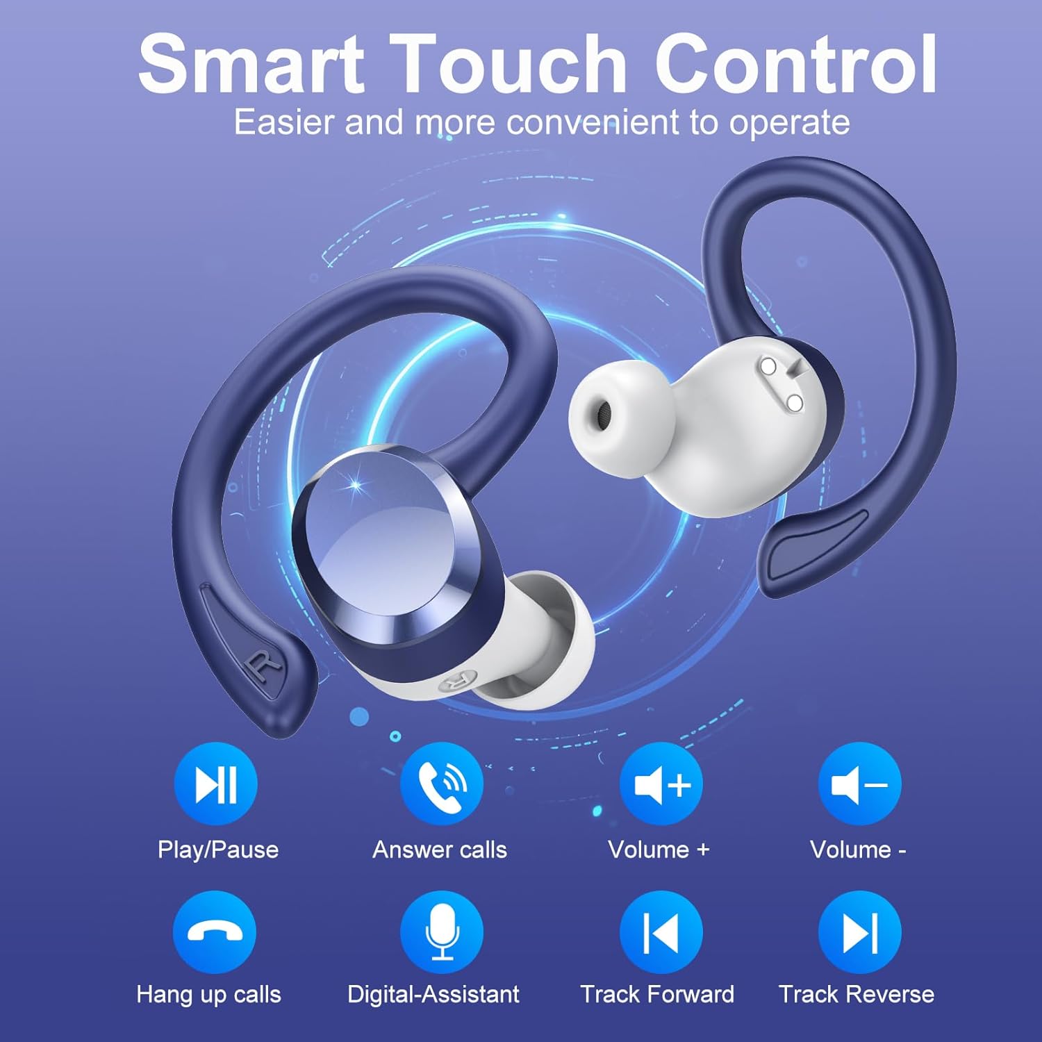 Thumbnail 6 de sprtoybat Bluetooth Kopfhörer Q38: Lange Laufzeit, IPX7-Schutz und klares ENC-Gespräch mit LED-Display