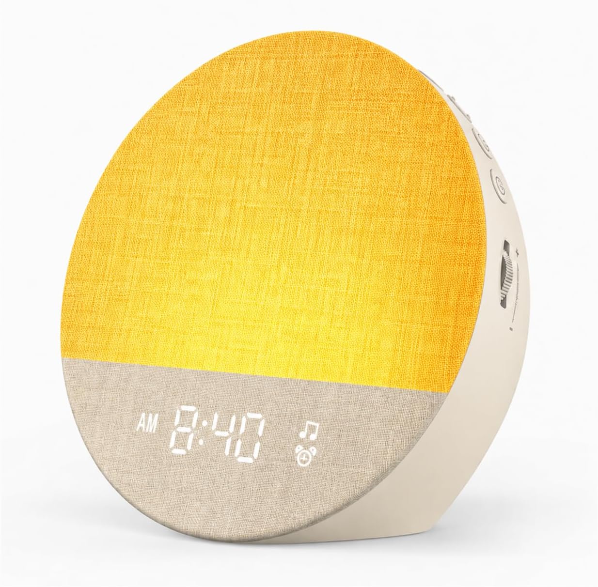 Detalle de Dreamegg Sunrise 1 D26 lichtwekker met 29 geluiden en dimbaar nachtlampje
