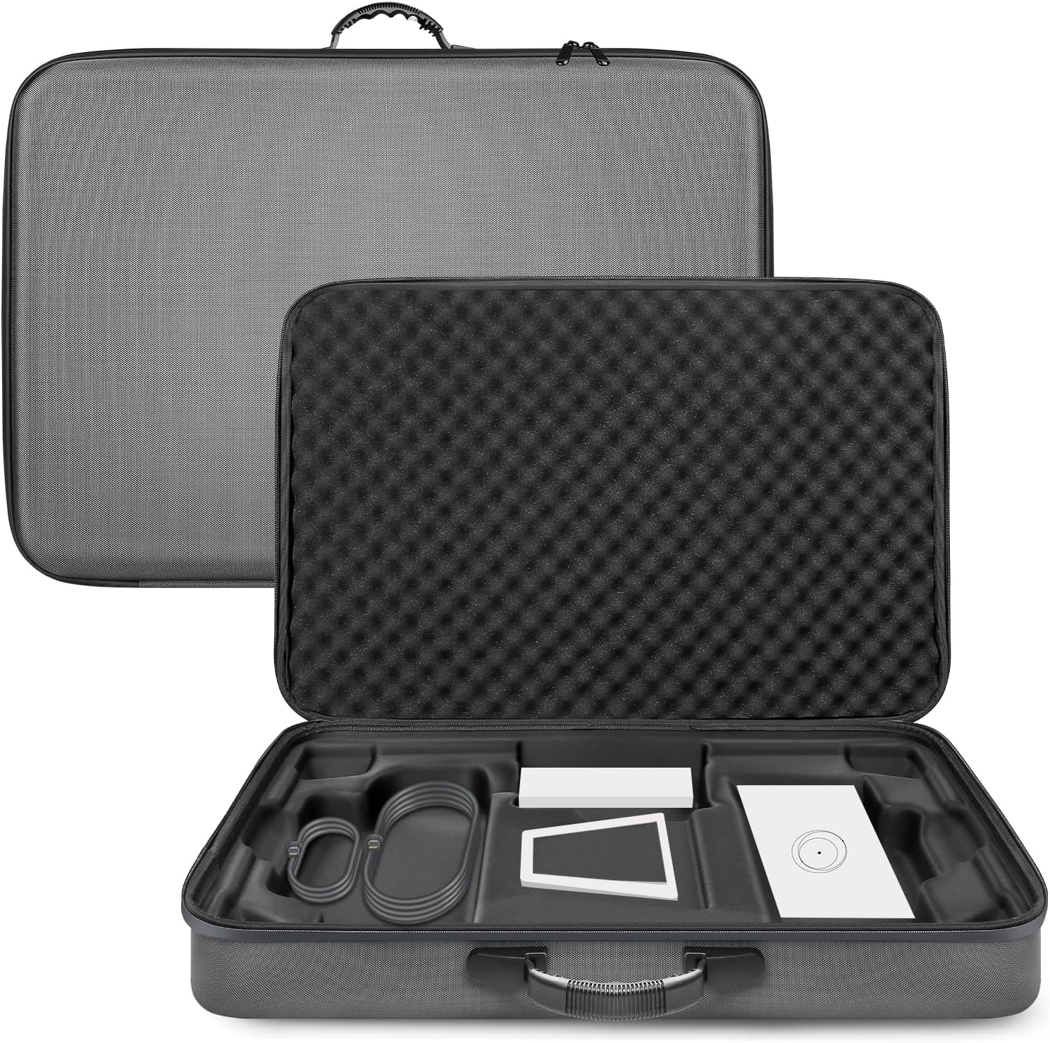 Detalle de Bsteciar Starlink Gen 3 Koffer – staubdichter Standardkoffer mit Innenaufteilung für Reisen & Outdoor (Grau)