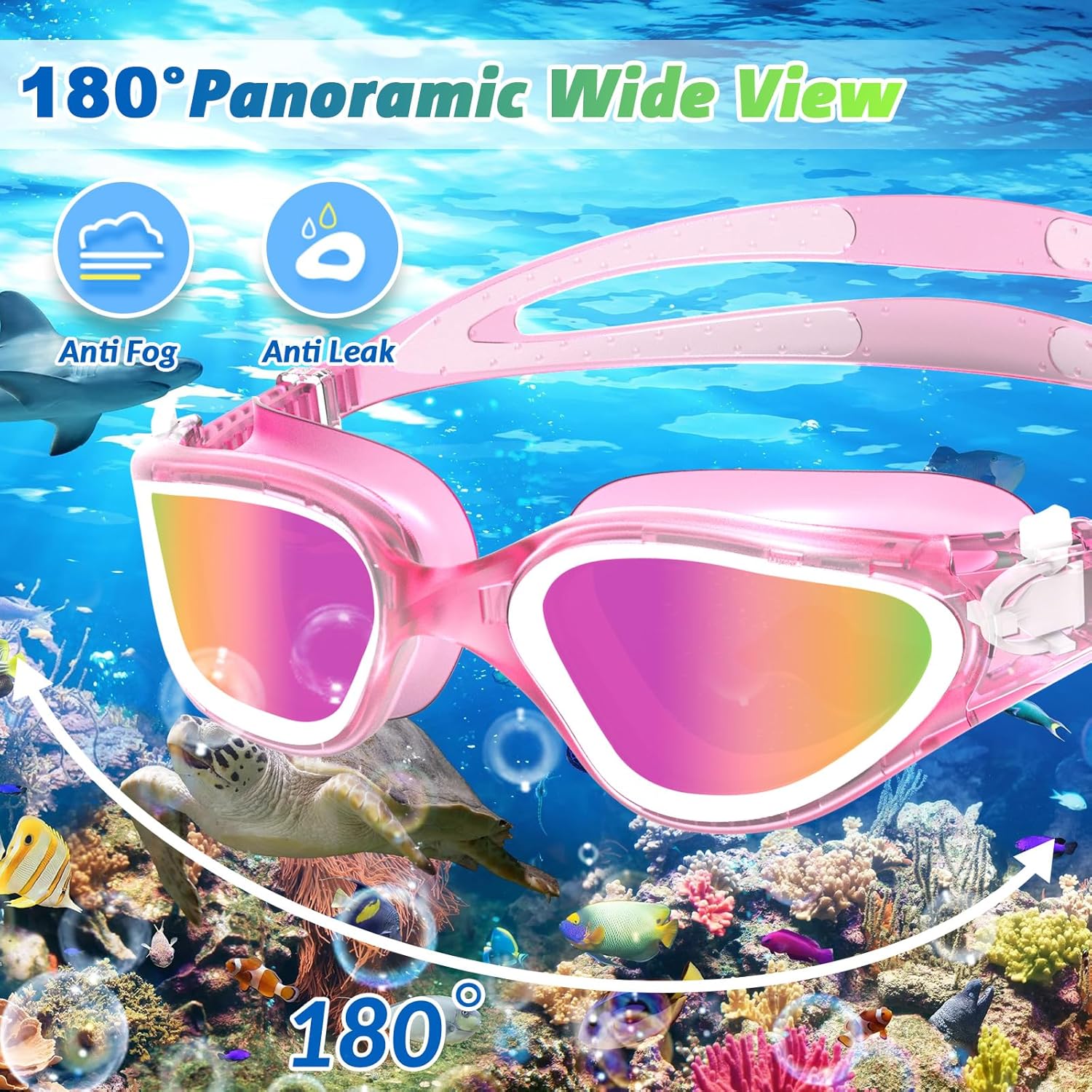 Thumbnail 3 de HotSrace swimming goggles with anti-fog, anti-UV and soft silicone seal