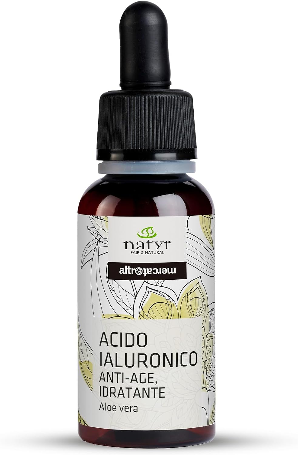 Detalle de NATYR - Altromercato Acido ialuronico siero viso 30 ml con Aloe Vera | effetto filler