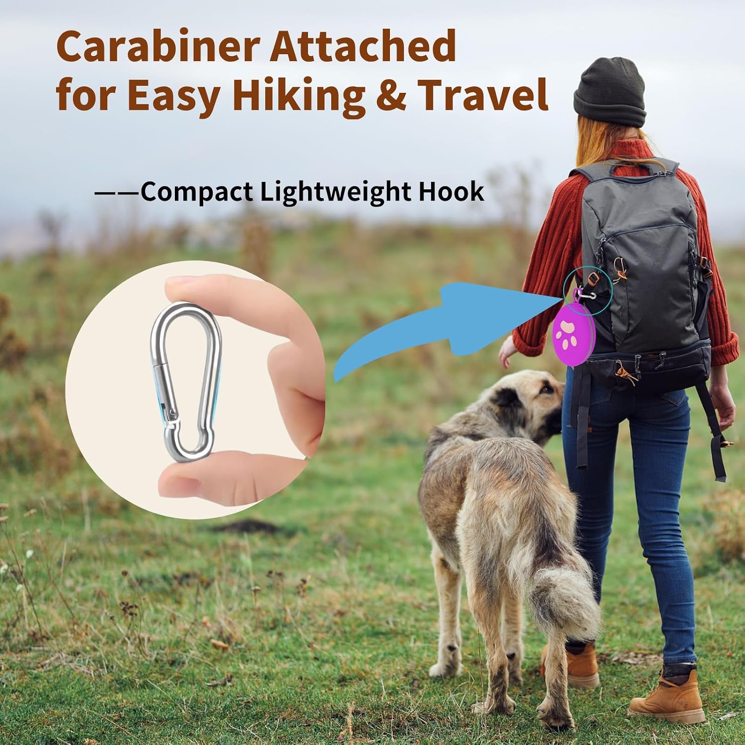 Detalle 1 de Gdsun Travel Bowls-Purpie 2-in-1 Collapsible Dog Travel Bowl with Carabiner