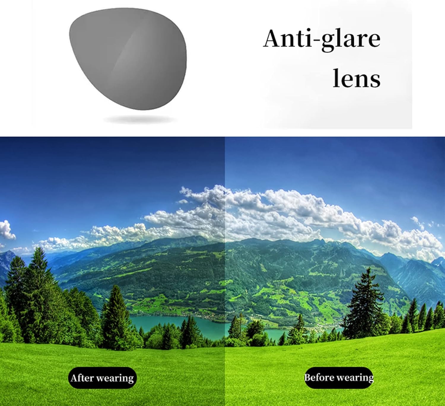 Thumbnail 5 de YAMEIZE Polarized Clip on Sunglasses Round – UV400 Flip Up Rimless Clip Ons