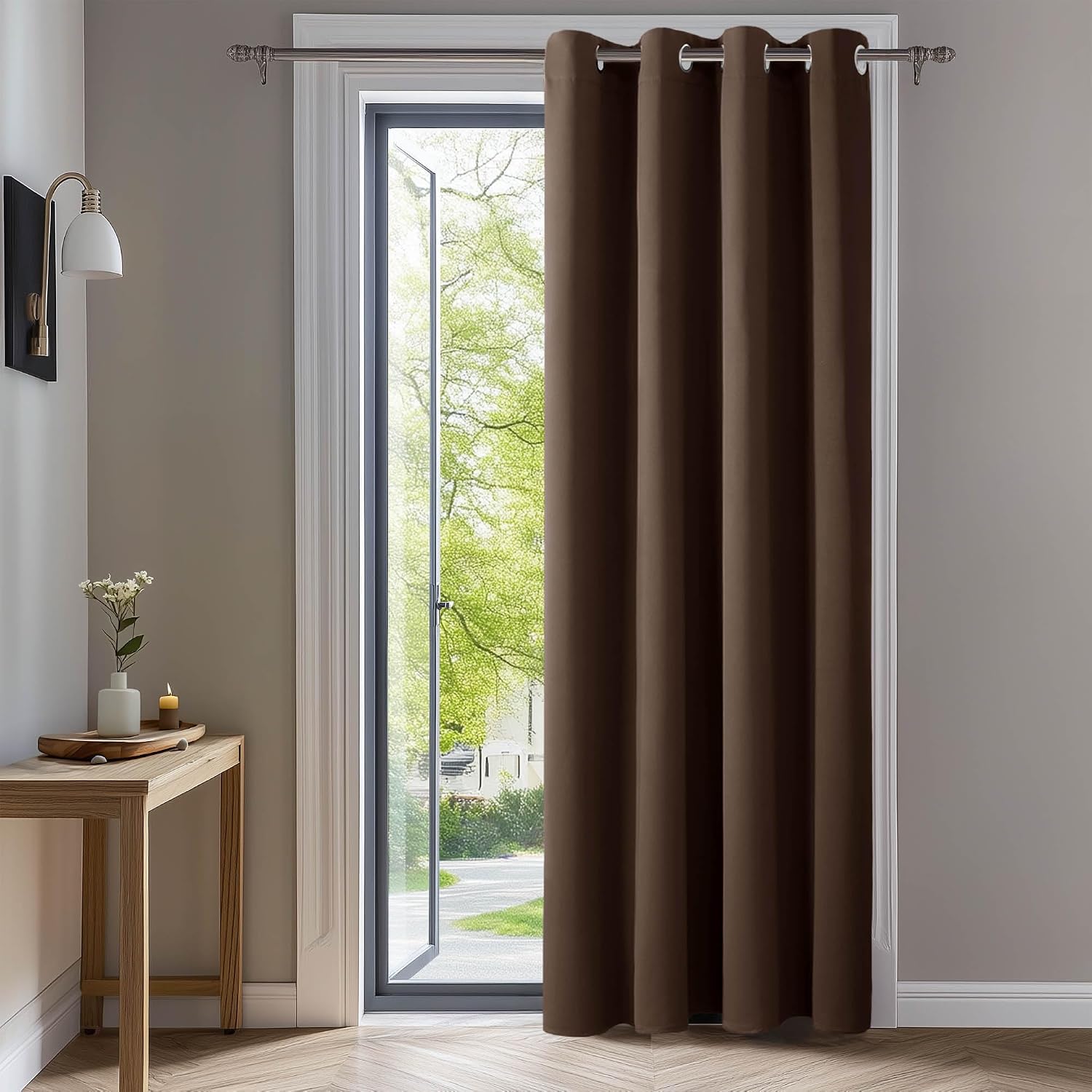 Thumbnail 5 de Deconovo Eyelet 108 Inch Drop Curtain – Beige, 1 Panel 132 x 274 cm