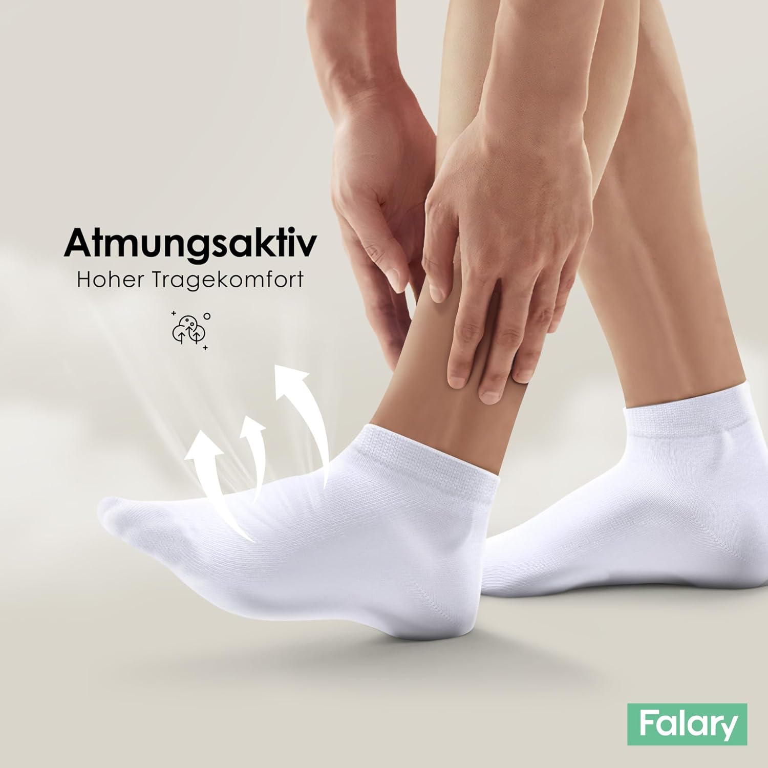 Thumbnail 2 de FALARY Trainer Ankle Socks for Men & Women – 10 Pairs, Breathable Cotton Sport Low-Cut Socks