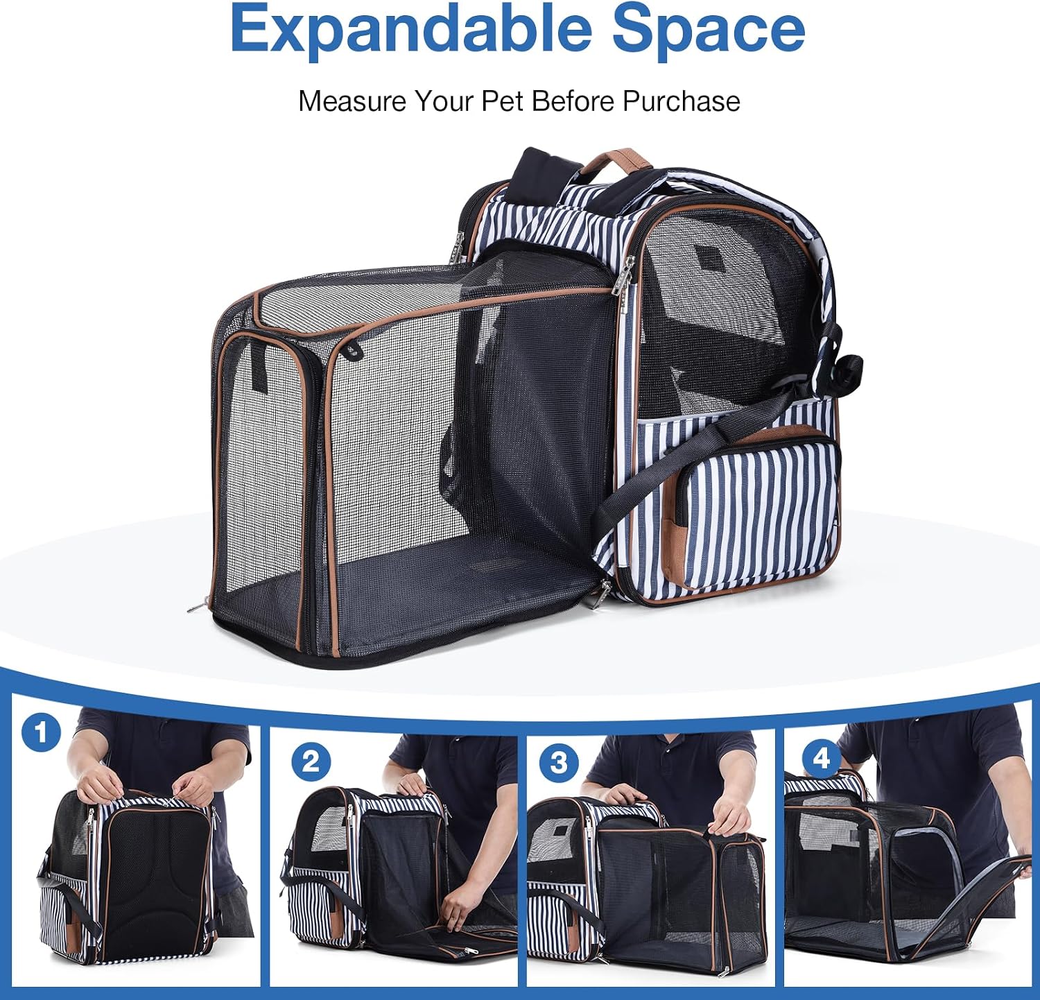Detalle 2 de Lekespring XL Haustierrucksack für Hunde bis 12kg