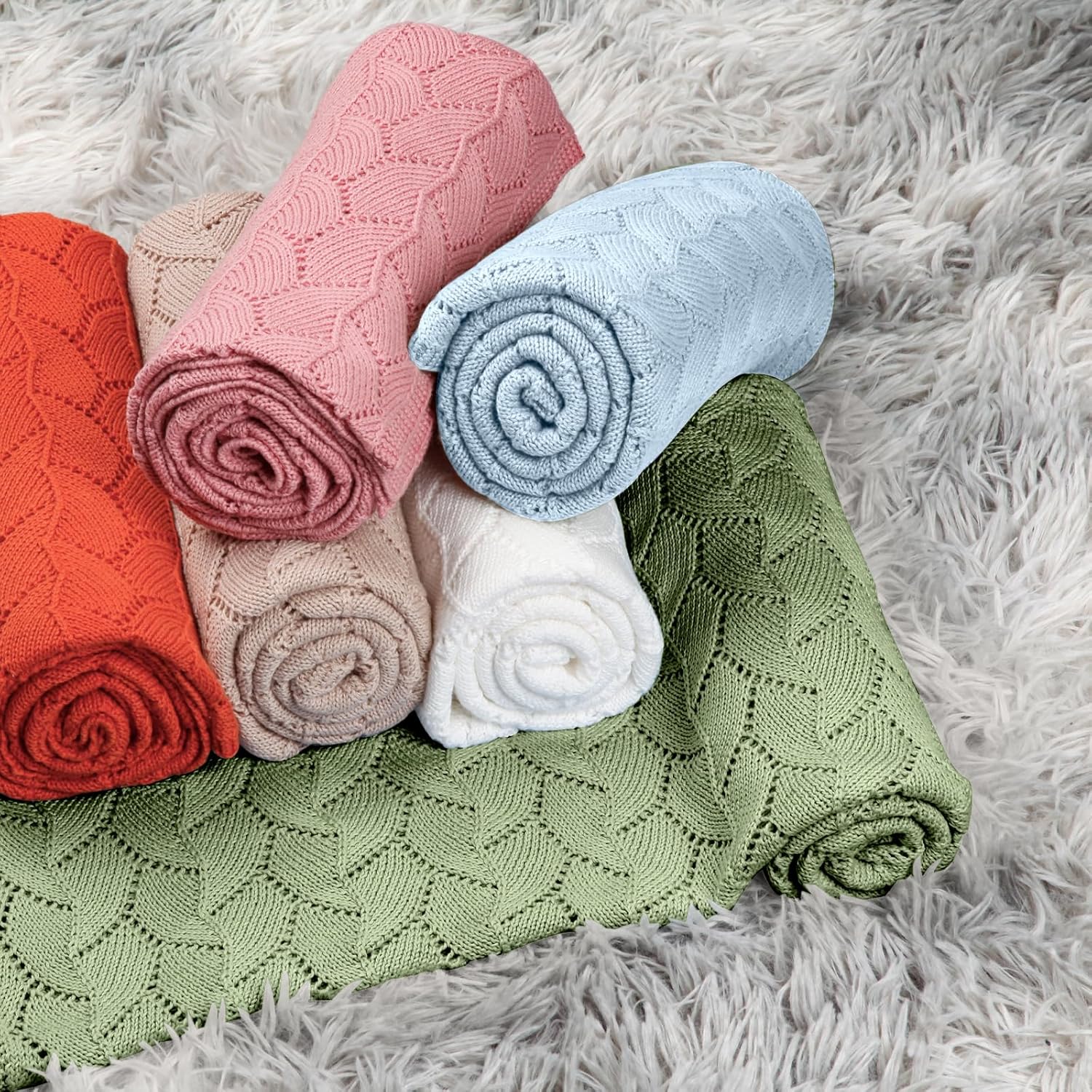 Thumbnail 6 de Loyfoky 100% Cotton Cellular Baby Blanket 100x80 cm
