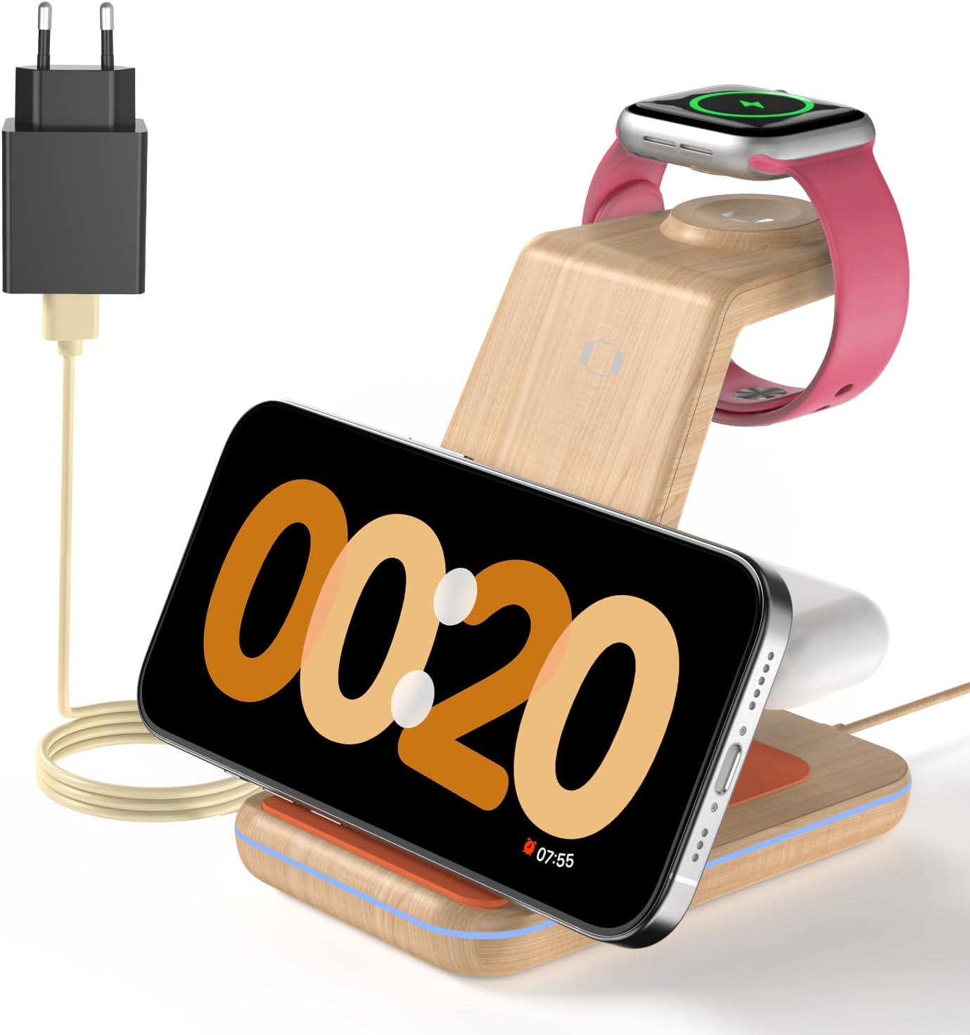Thumbnail 6 de JoyGeek Chargeur Induction 3 en 1 – Chargeur sans Fil pliable pour iPhone, Apple Watch et AirPods (Noir)