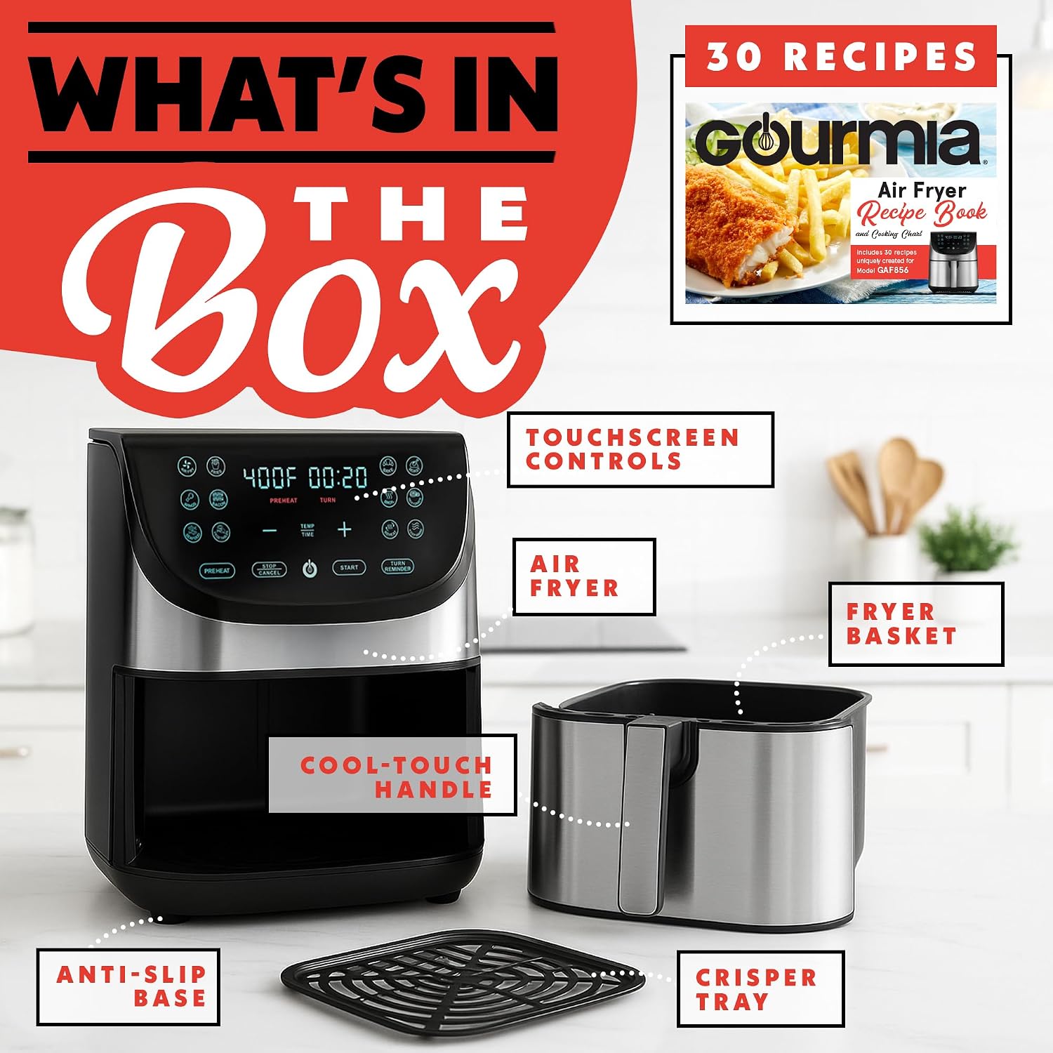 Thumbnail 5 de Gourmia Air Fryer 8 Qt