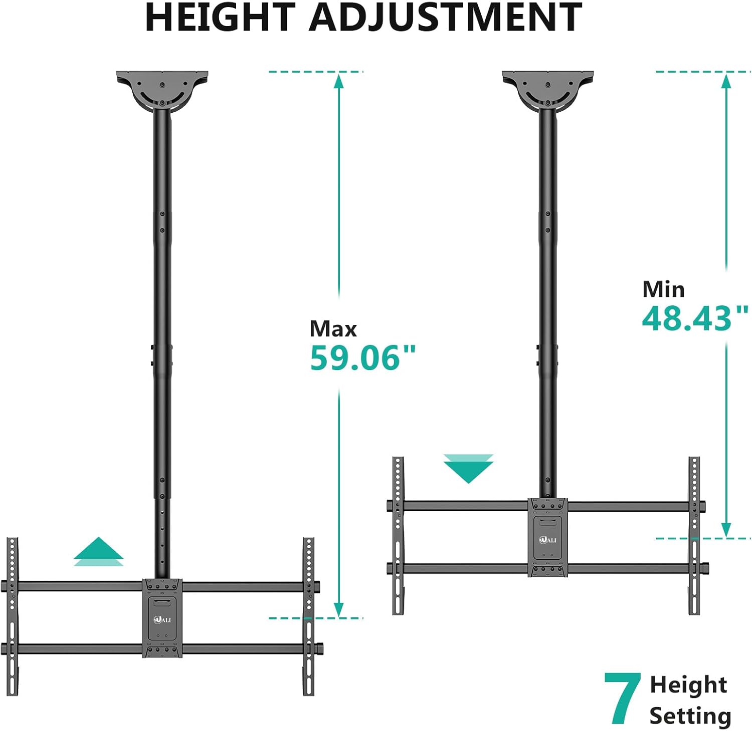 Thumbnail 2 de WALI CM3790XL Ceiling TV Mount for 37-90