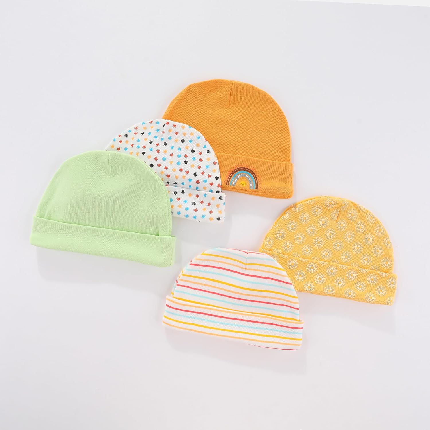 Thumbnail 2 de Ecojoy 5-Pack Newborn Cotton Hats for Baby Boys and Girls