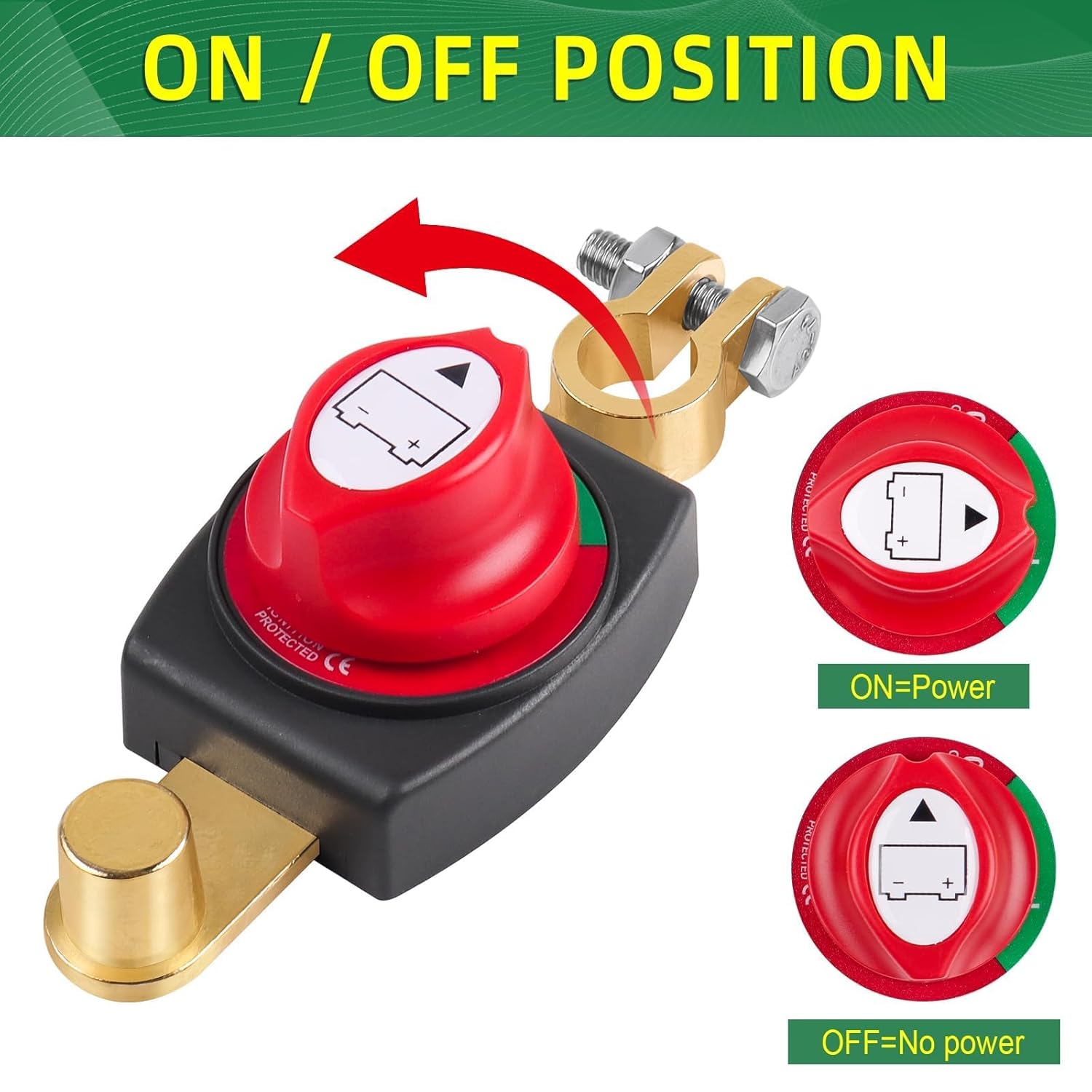 Thumbnail 4 de Bolatus Batterie- Trennschalter 12V–48V (Negativpol) – 200 A, wasserdicht für Auto, Truck, Boot & Wohnmobil