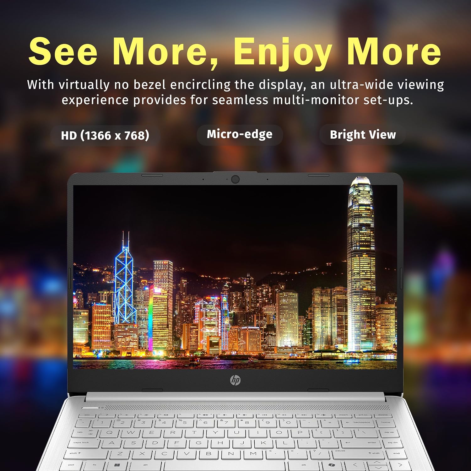 Thumbnail 4 de HP Stream 14" HD BrightView Laptop 16GB RAM