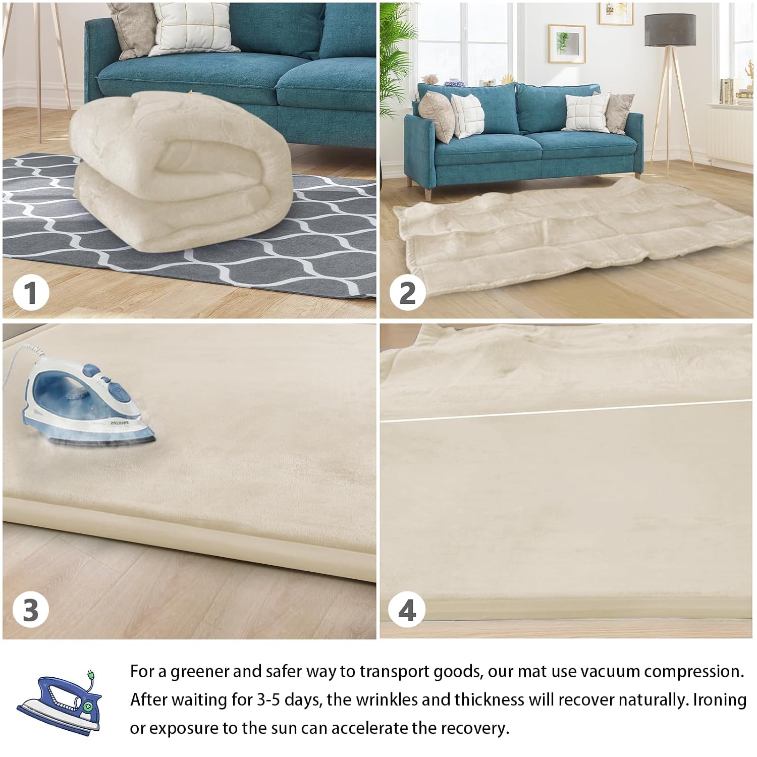 Detalle de ILPEOD Baby Play Mat, 1.3-Inch Thick