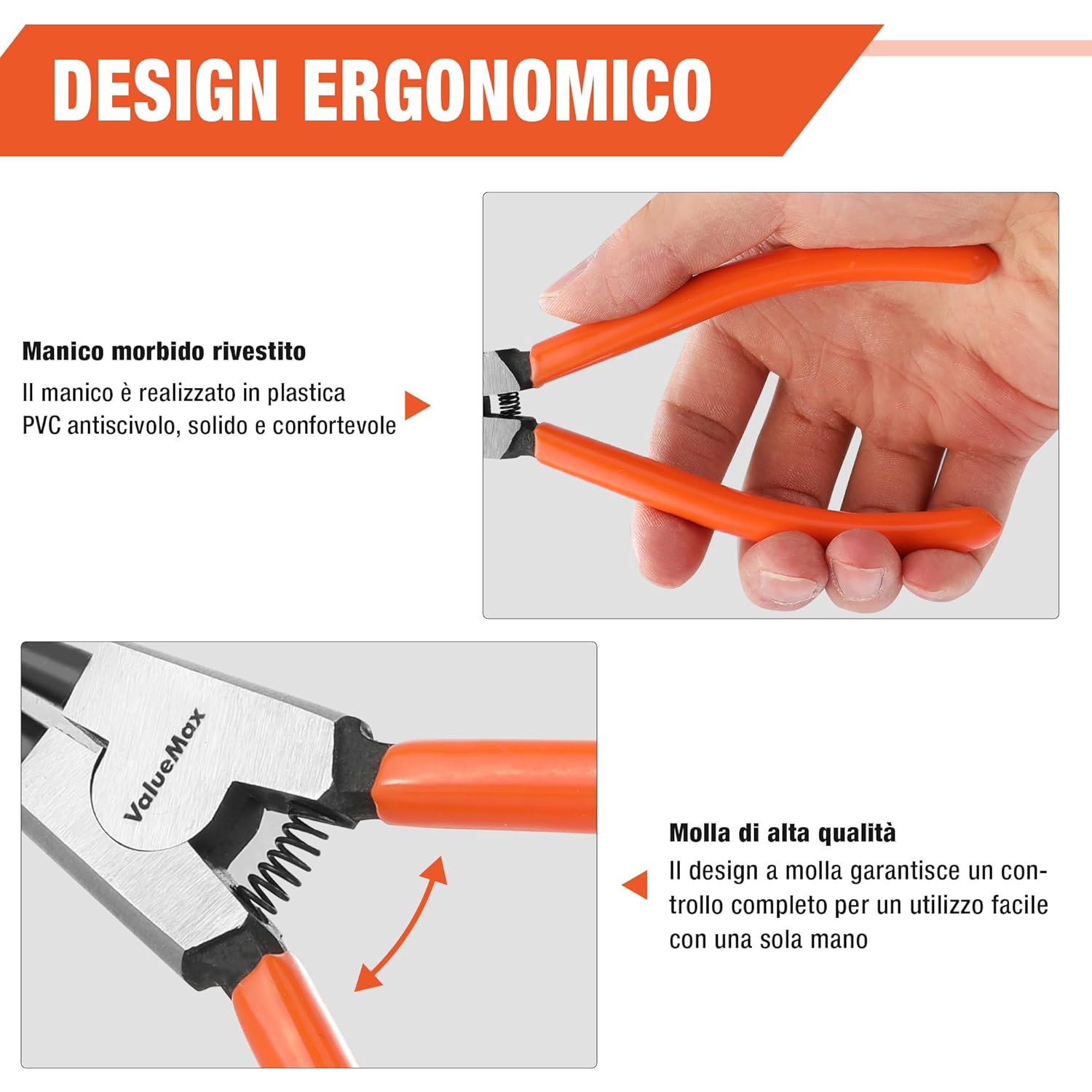 Thumbnail 4 de ValueMax set di 4 pinze per anelli di sicurezza con borsa portatile da 165 mm e 180 mm