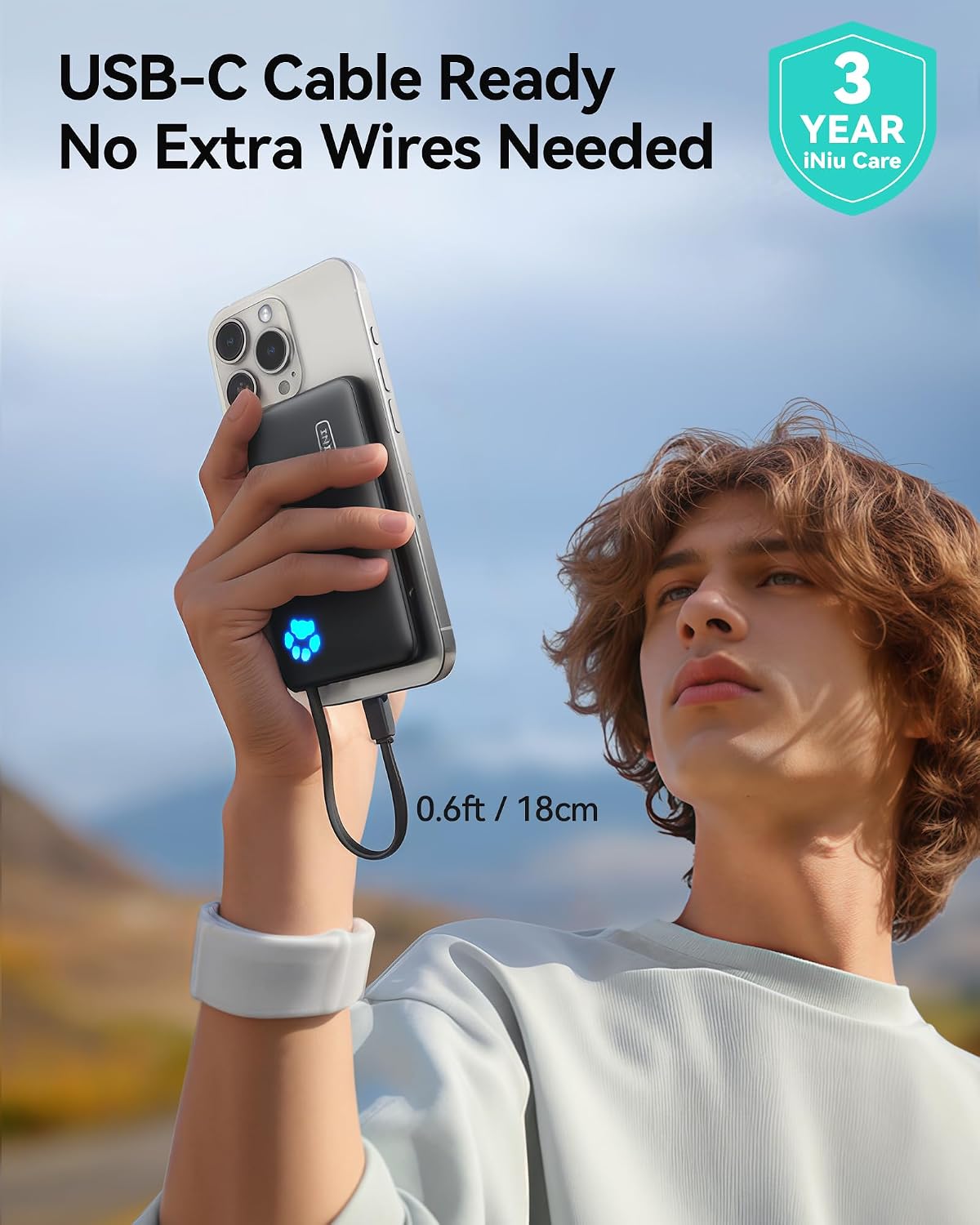 Detalle 2 de INIU Power Bank sottile 10000mAh 20W