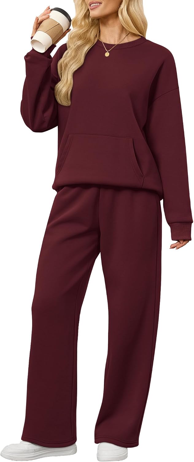 Detalle 2 de Sampeel Women's Two-Piece Lounge Set with Wide-Leg Pants