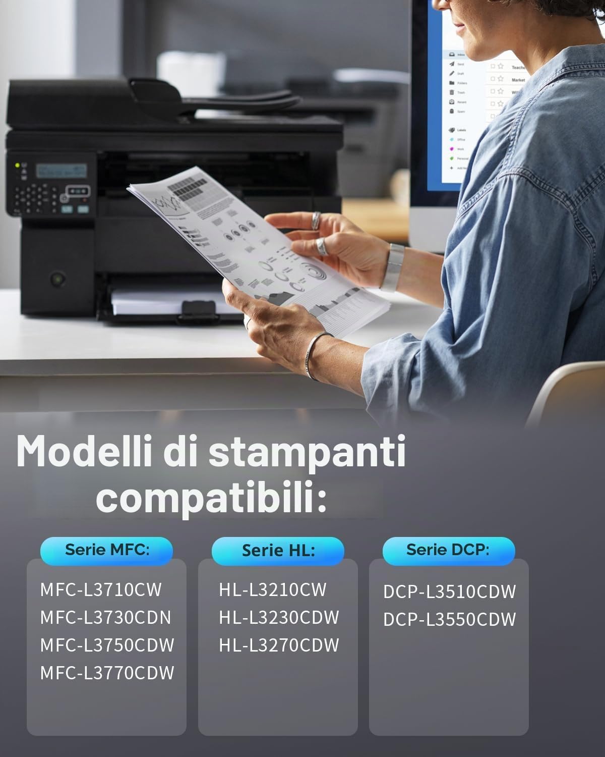 Detalle 2 de INK4U TN247 Cartucce di Toner per Brother