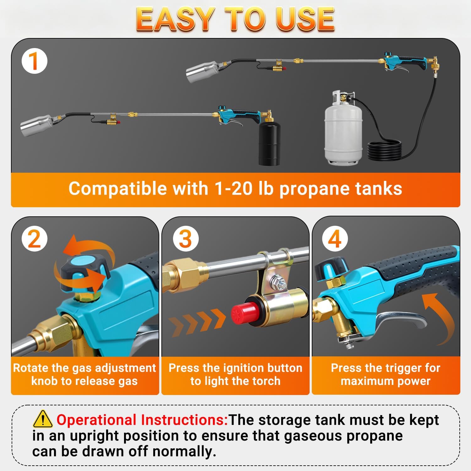 Detalle de Sondiko Propane Torch with 10-Foot Hose