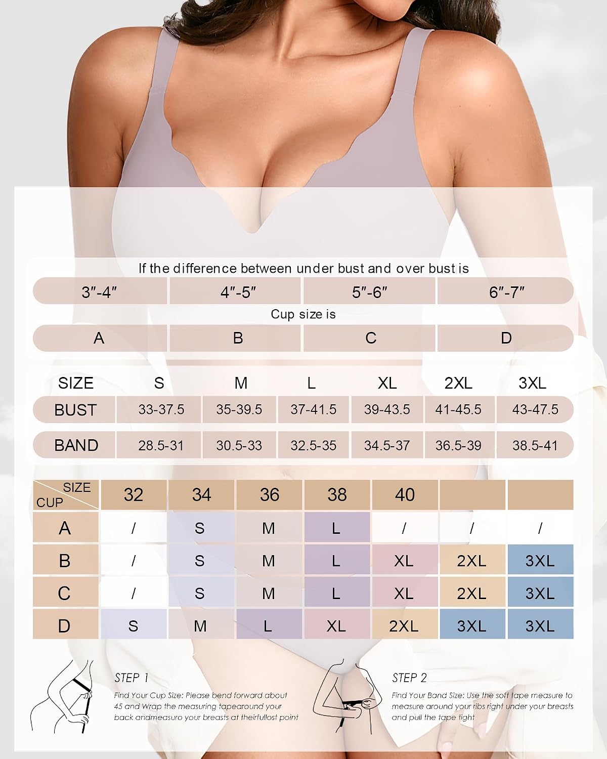 Thumbnail 6 de Wireless Bra for Women in Nylon-Spandex Blend