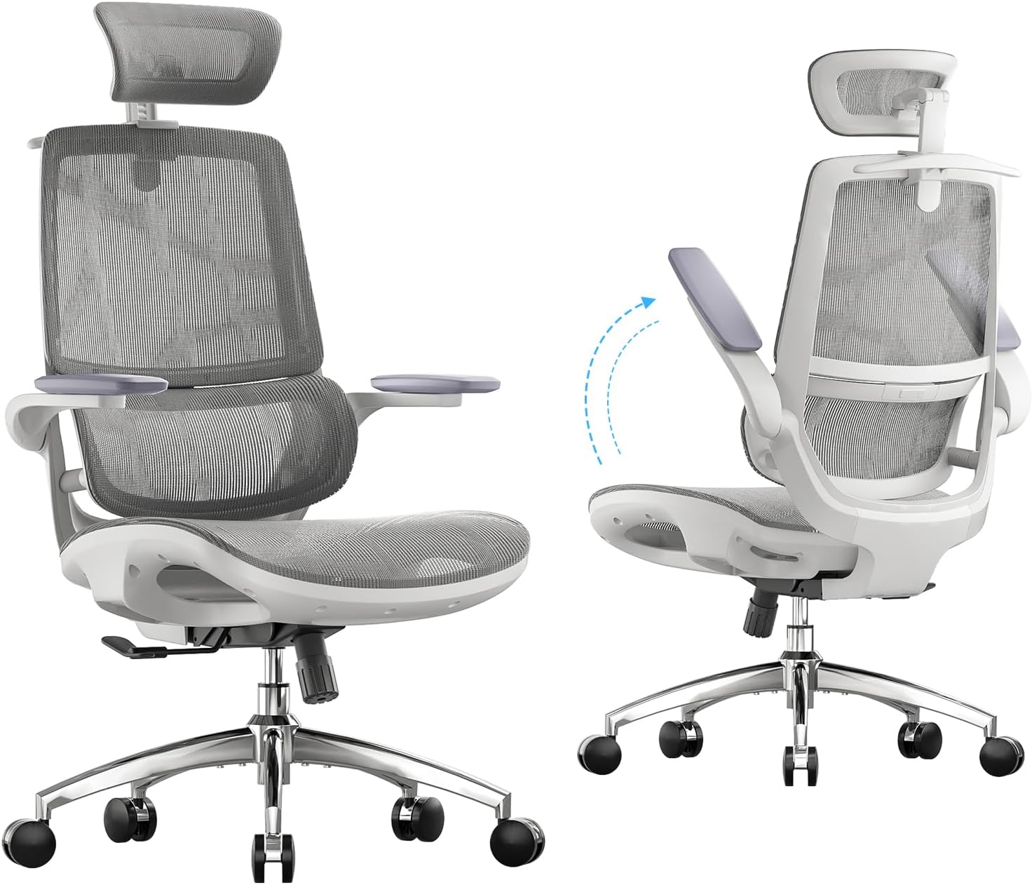 Detalle de SIHOO M59AS sedia da ufficio ergonomica con braccioli 3D ribaltabili e doppio schienale