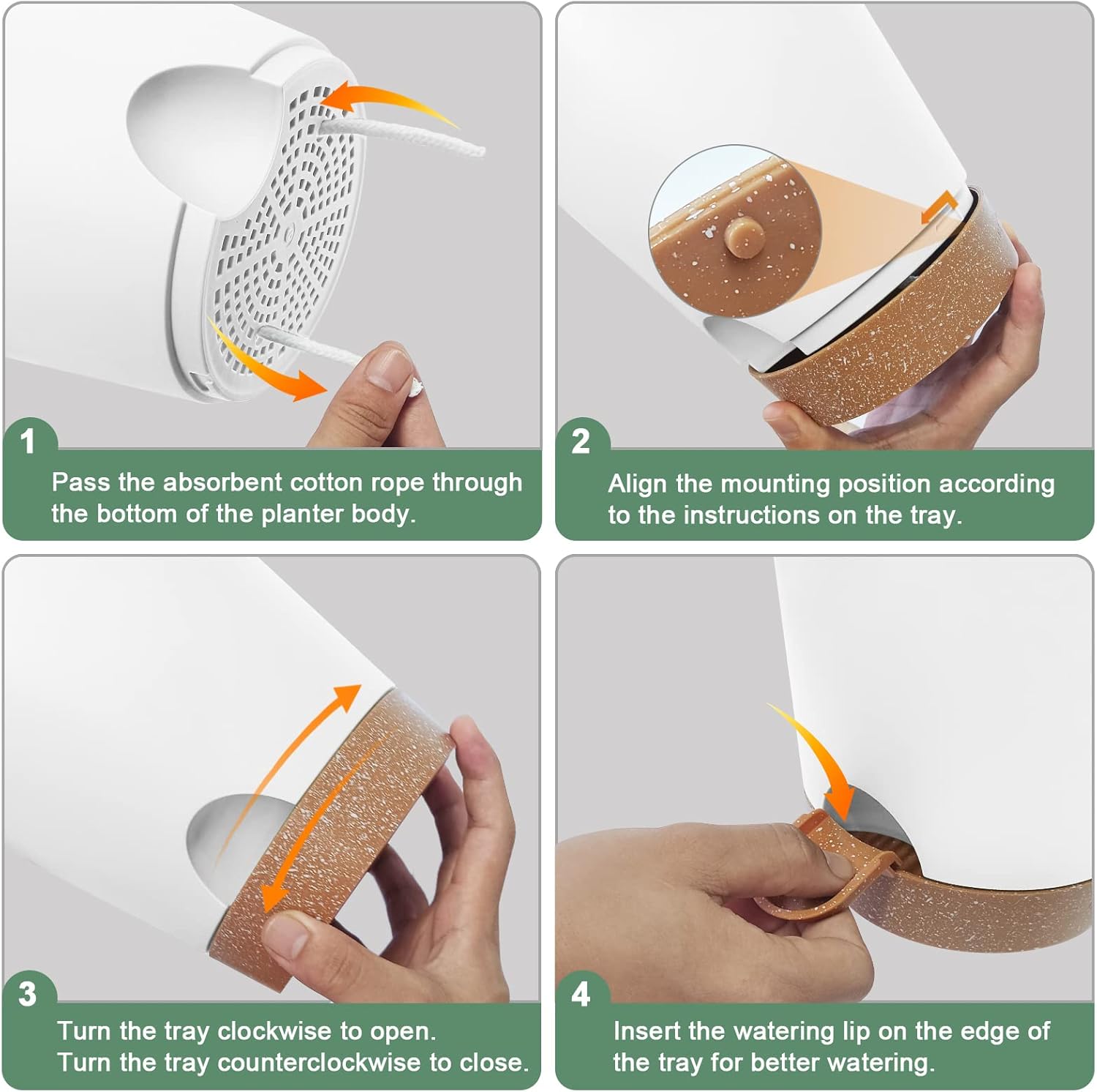 Thumbnail 3 de Idealife Macetas autorriego juego 5 piezas 17,8 cm