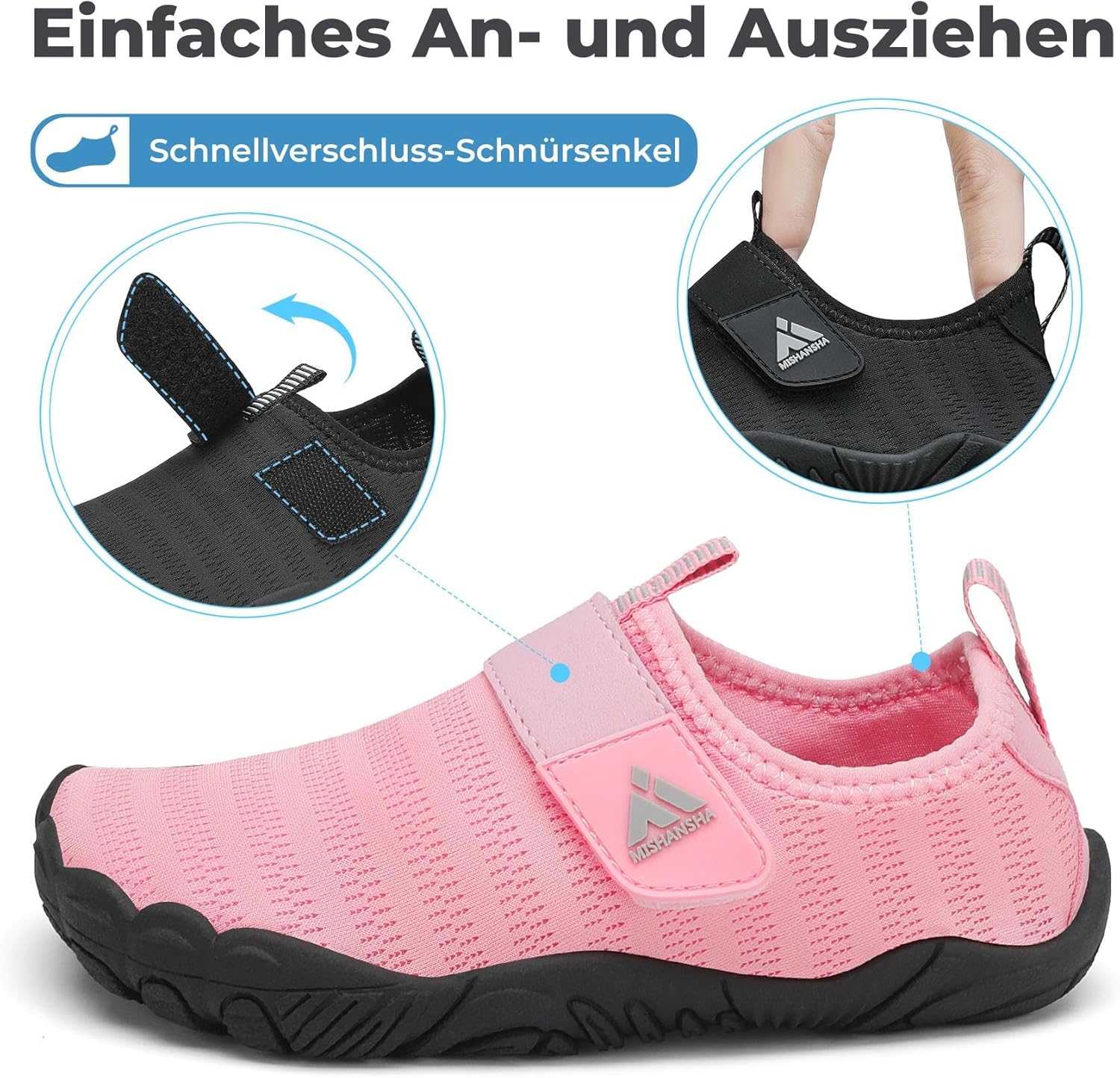 Thumbnail 3 de Mishansha Kinder Badeschuhe Schnell trocknend – rutschfest, atmungsaktiv, Barfußschuhe Gr. 24–35
