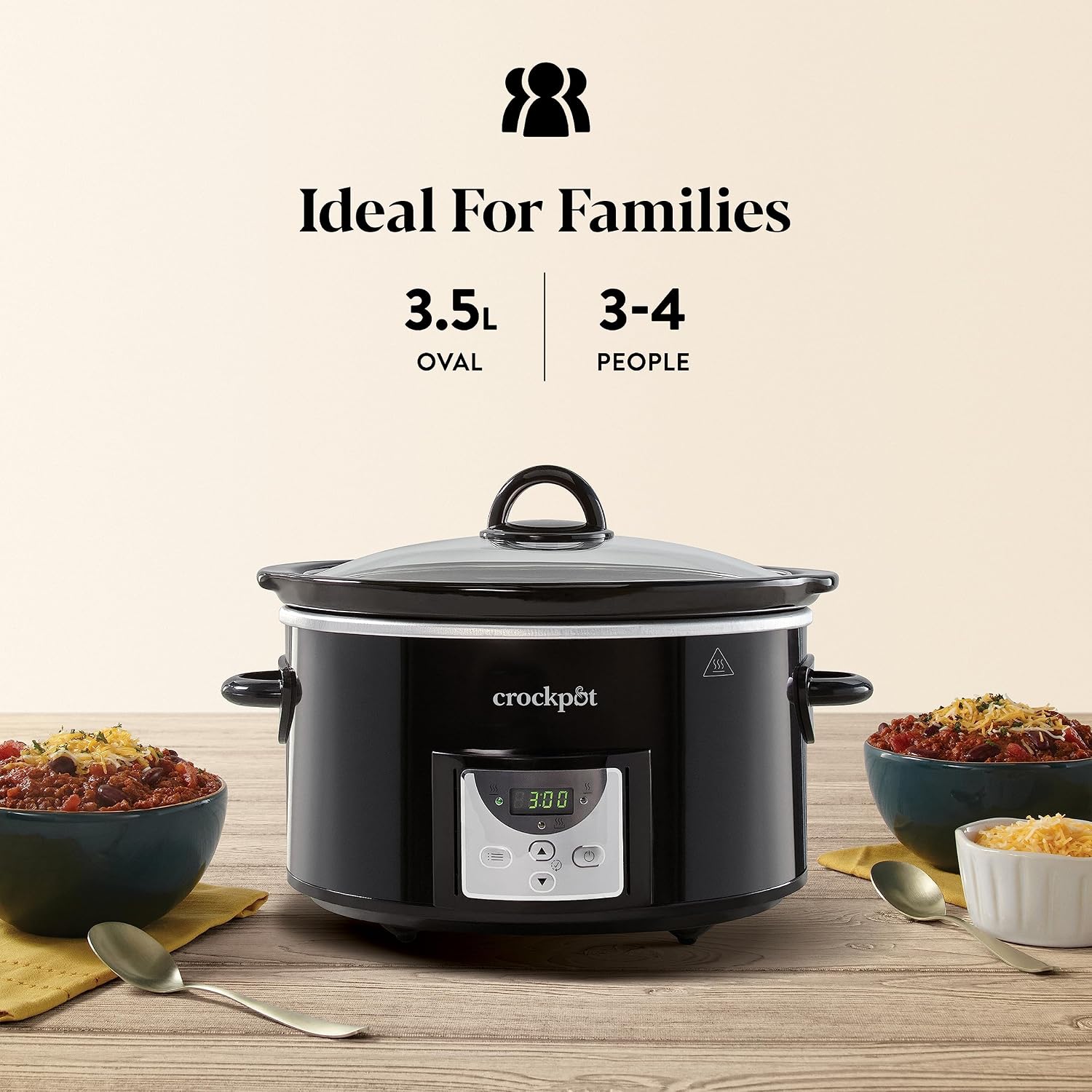 Thumbnail 2 de Crockpot CSC113 3.5 L digital slow cooker 🍲