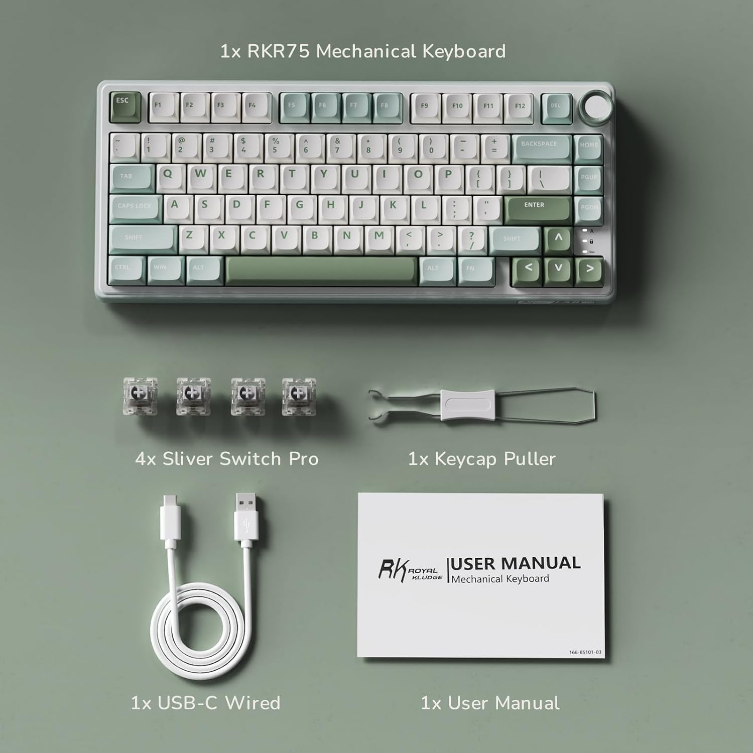 Thumbnail 6 de RK Royal Kludge R75 75% mechanical keyboard ⌨