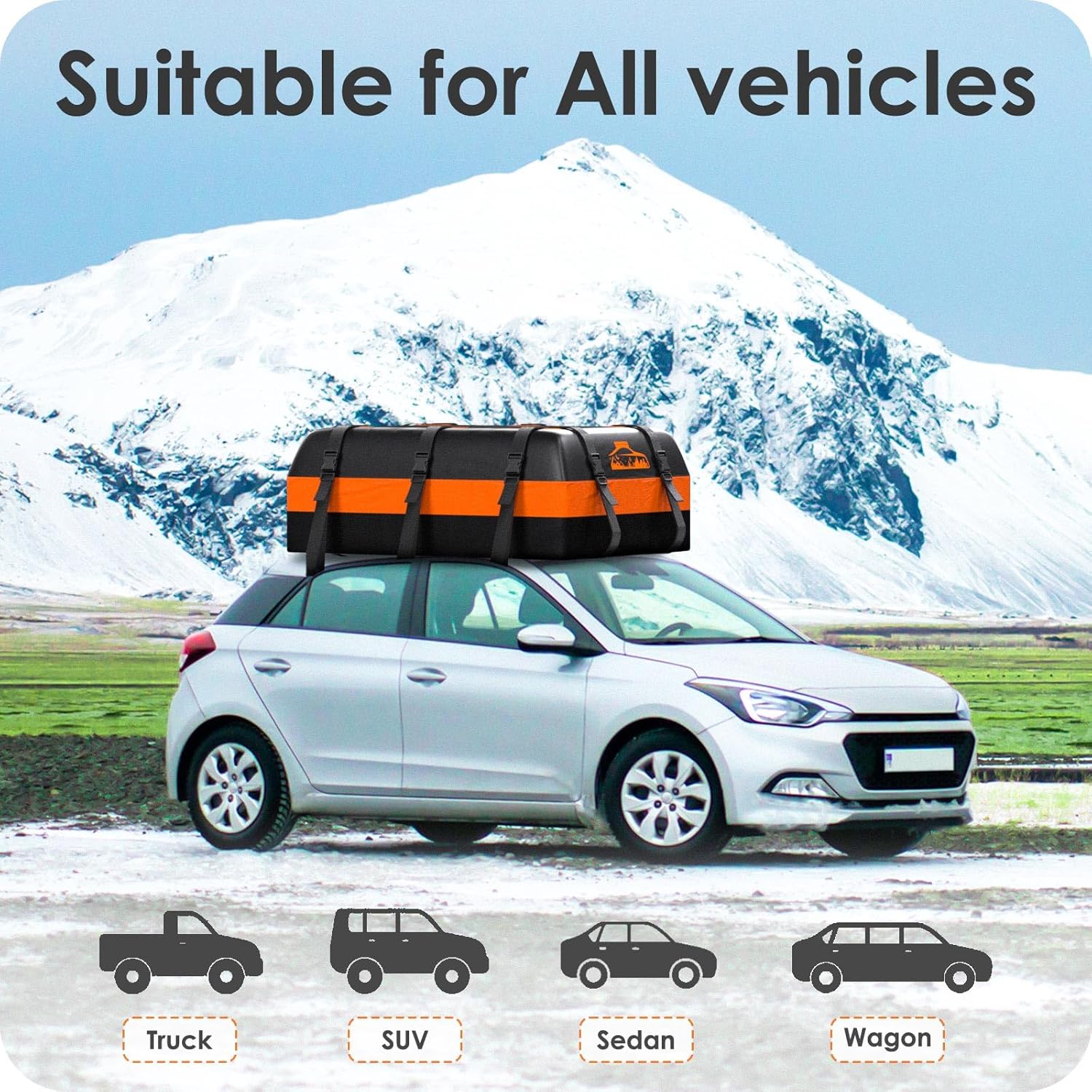 Thumbnail 3 de BOYUJK Roof Bag 566L: Weatherproof Cargo Carrier for Cars with or without Racks