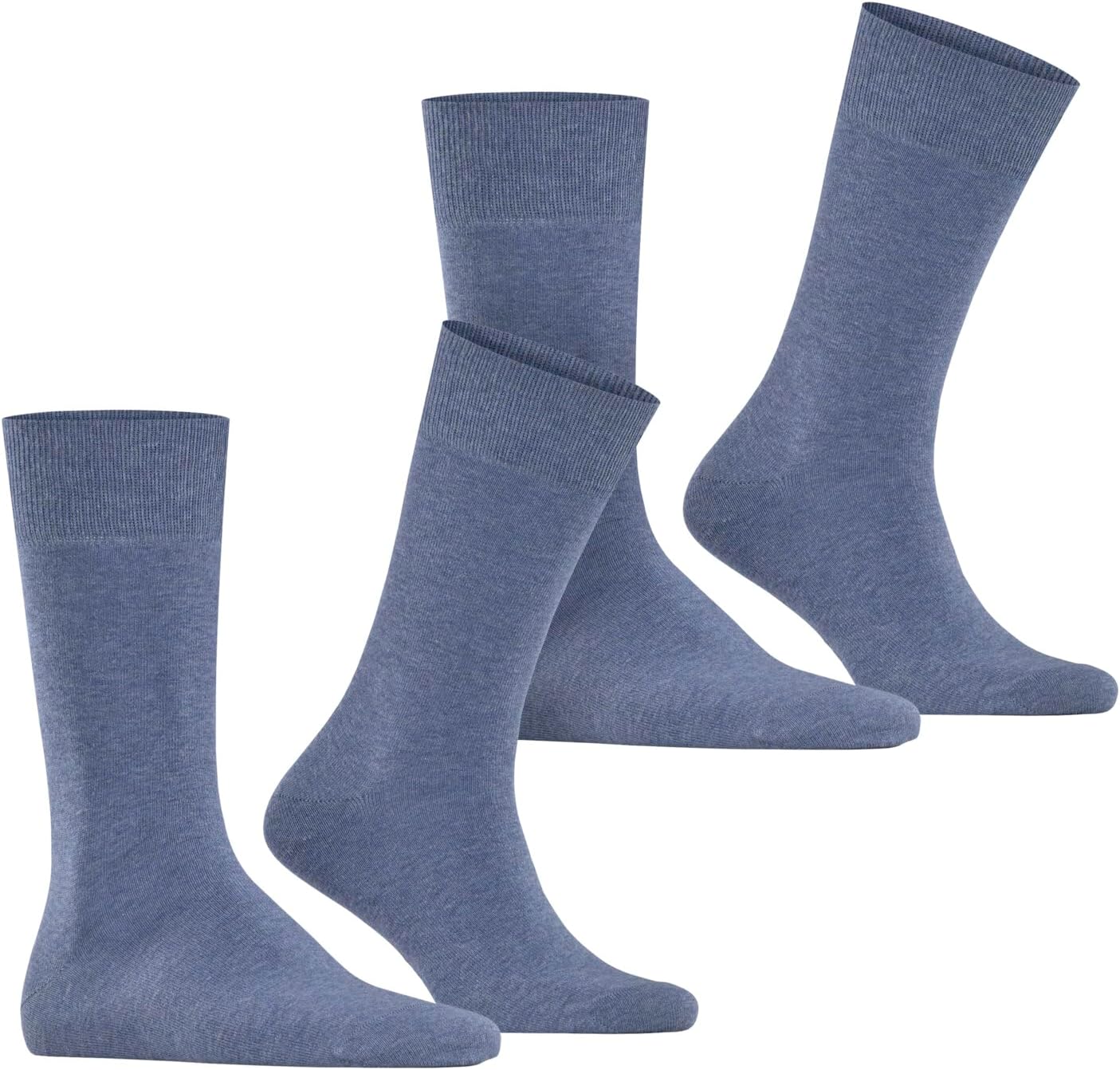 Thumbnail 3 de Burlington Everyday Multipack M – 2 paires de chaussettes coton unies, Bleu Light Denim 6660, taille 40-46