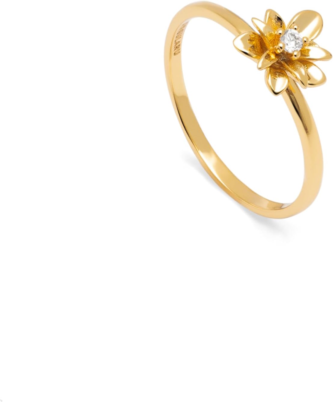 Detalle de SINGULARU Anello Gardenia in ottone placcato oro 18 kt misura 10 💍
