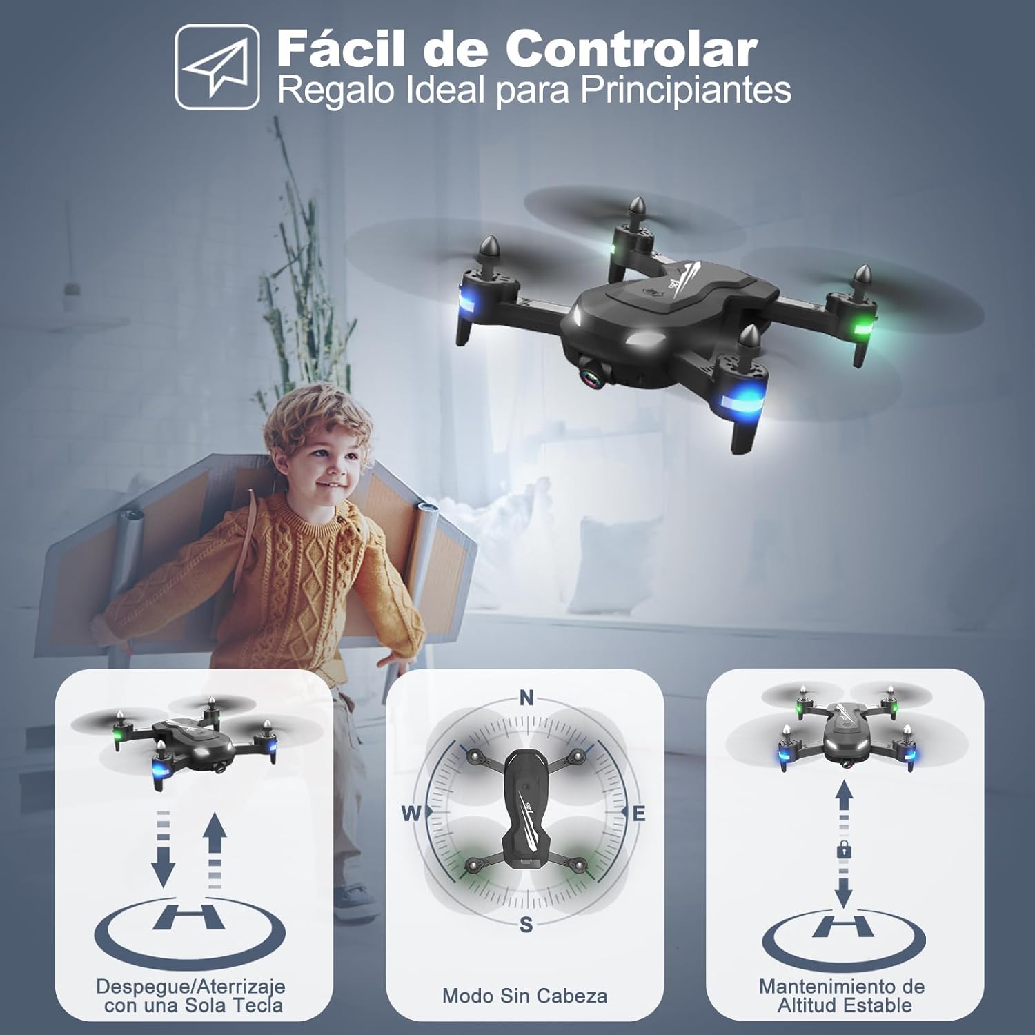 Detalle 2 de Wipkviey T26 Drone con Cámara 1080P HD 26 mins