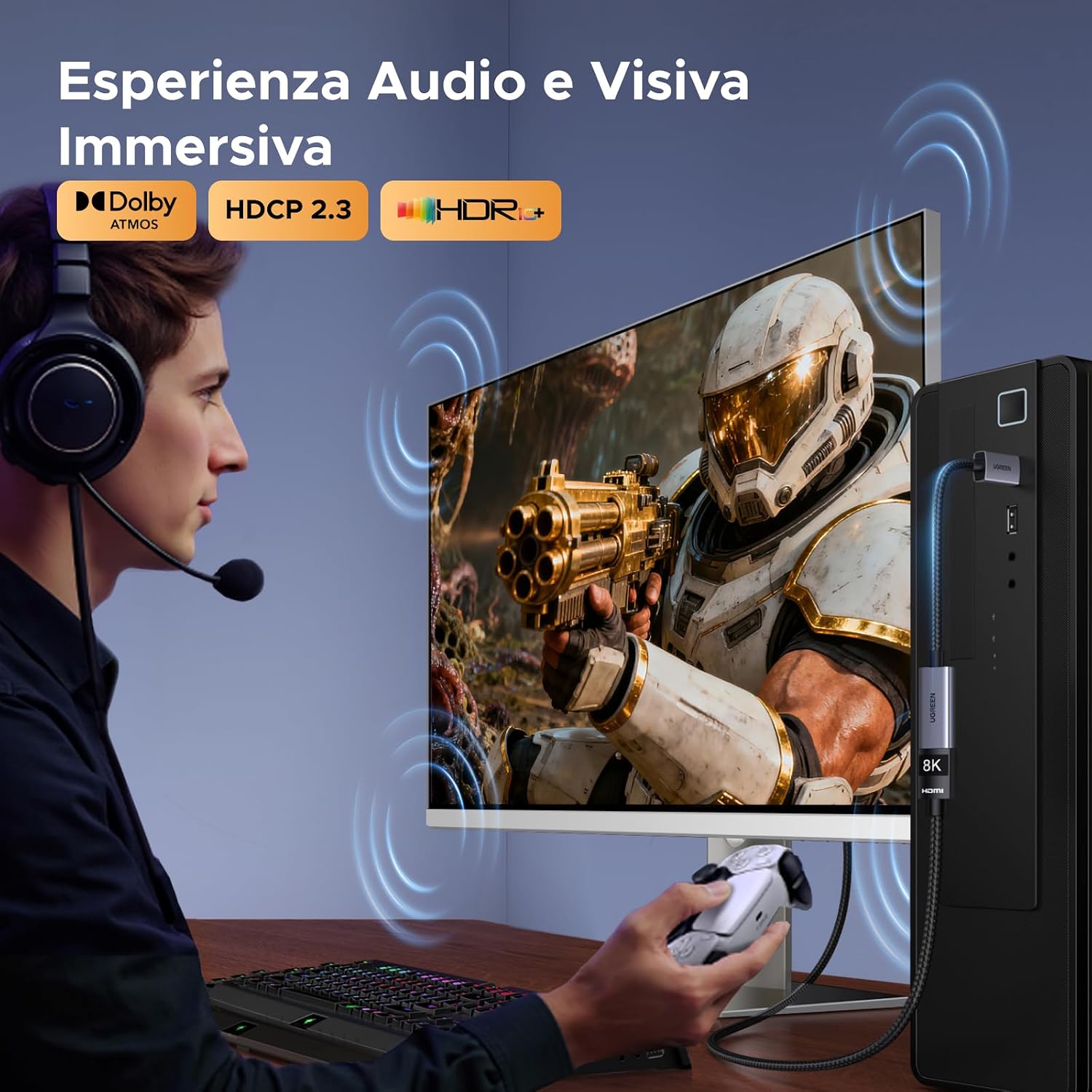 Thumbnail 4 de UGREEN 8K Adattatore DP a HDMI 8K 60Hz