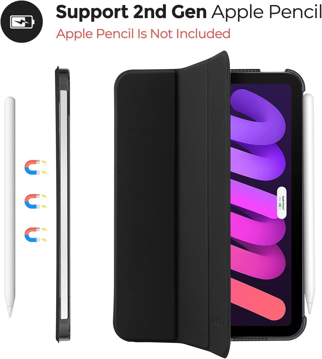 Detalle de ProCase Smart Case Hard Back for iPad Mini 7 / Mini 6 (8.3-inch) — Model A2995/A2996/A2993 & A2567/A2568/A2569