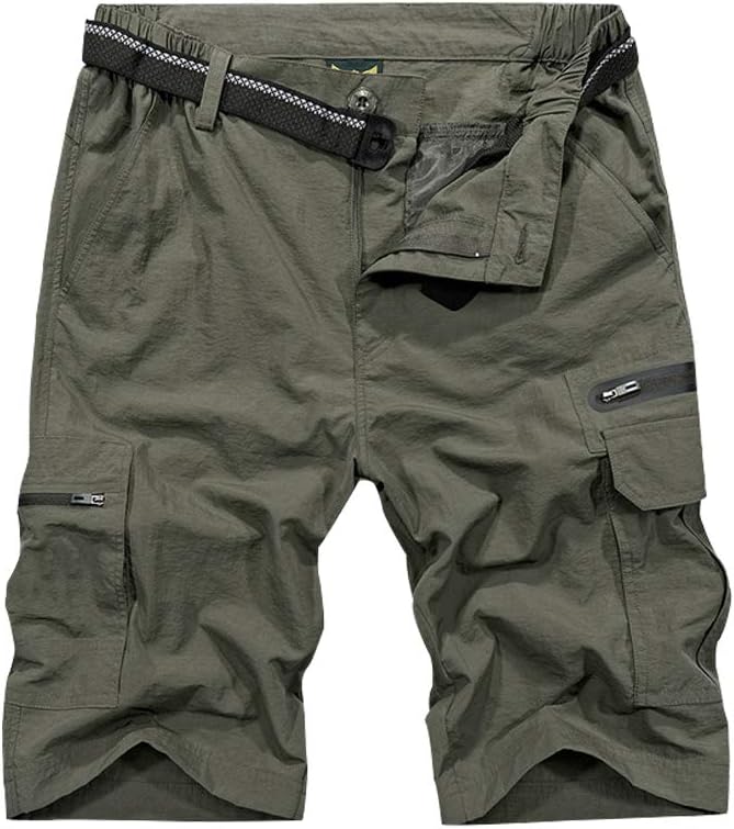 Detalle de Jessie Kidden Mens Outdoor Casual Expandable Waist Lightweight Water Resistant Quick Dry Shorts