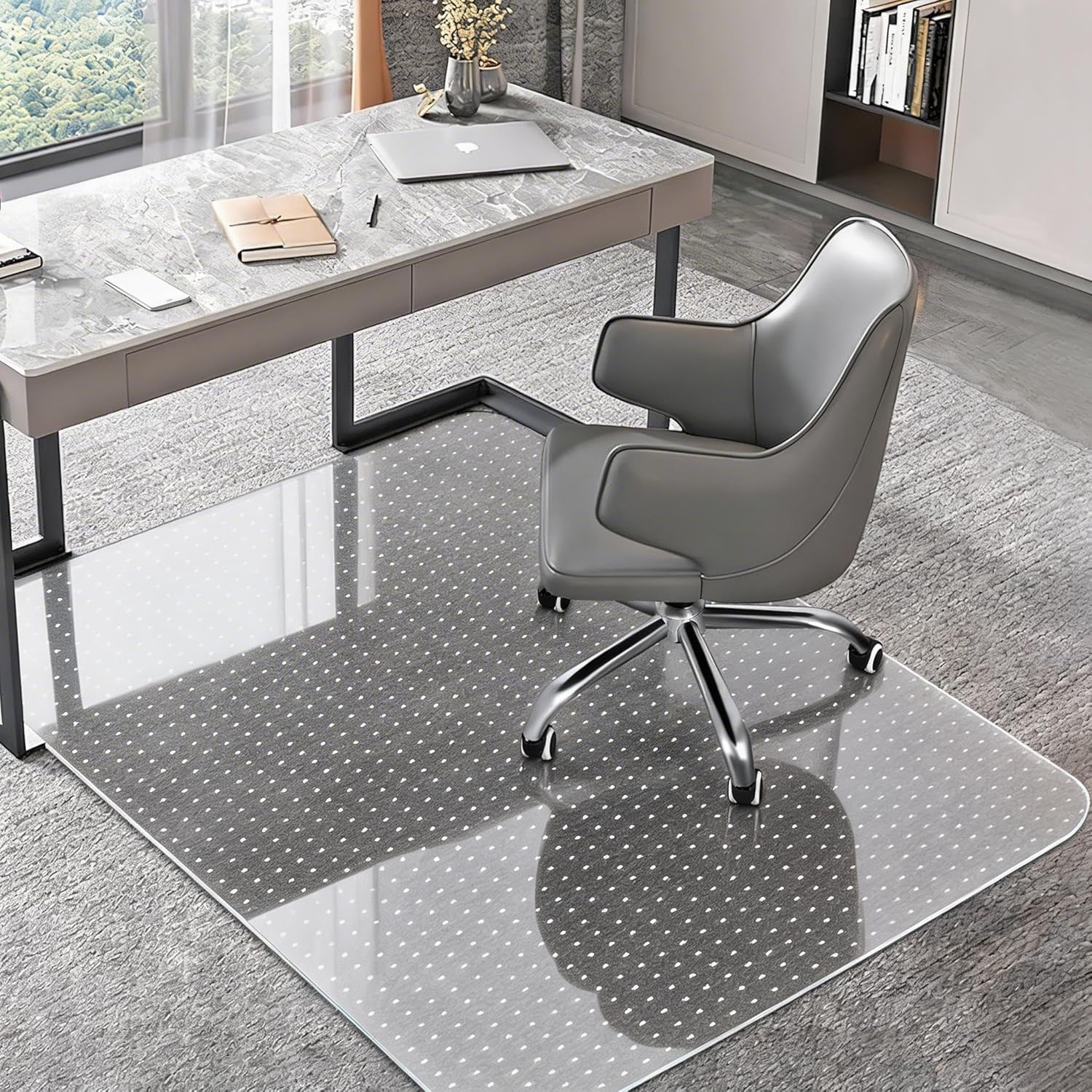 BesWin BES4830CP Carpet Chair Mat, Clear 30" x 48" PVC