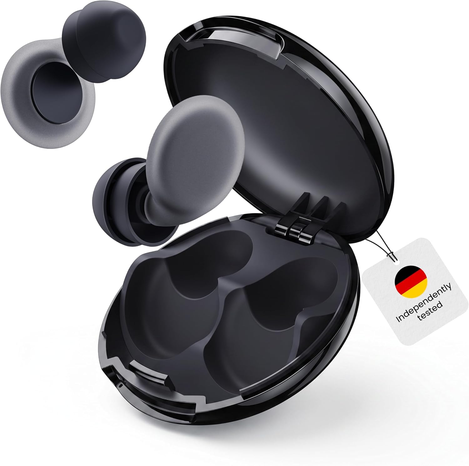 Detalle de Duppiie Pro Ear Plugs for Sleep – 47dB SoundTarget, Acoustic-Engineered Comfort