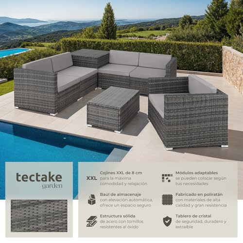 Detalle 2 de TecTake® Conjunto de Jardín Ratán Exterior ☀