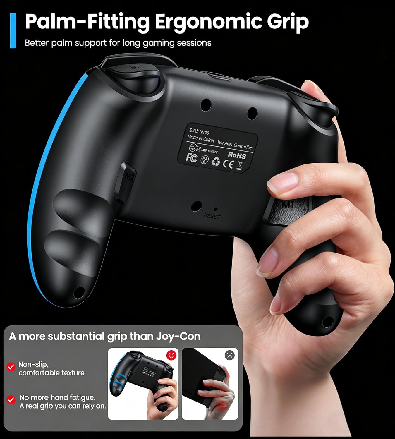 Thumbnail 2 de HELLCOOL Switch Controller – Kabellos Pro Controller für Nintendo Switch 2/1/Lite/OLED