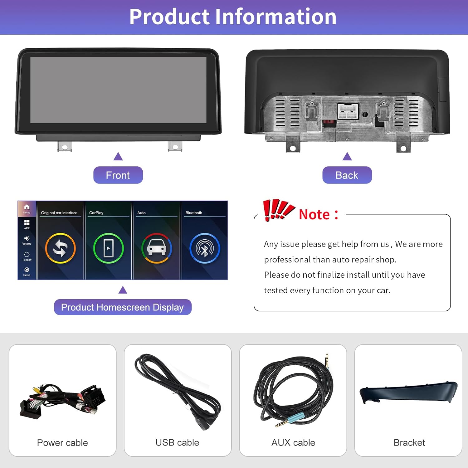 Thumbnail 6 de Road Top Wireless CarPlay & Android Auto 10.25-inch Car Stereo for BMW 1 & 2 Series (2013–2015, NBT/LVDS 6-pin)