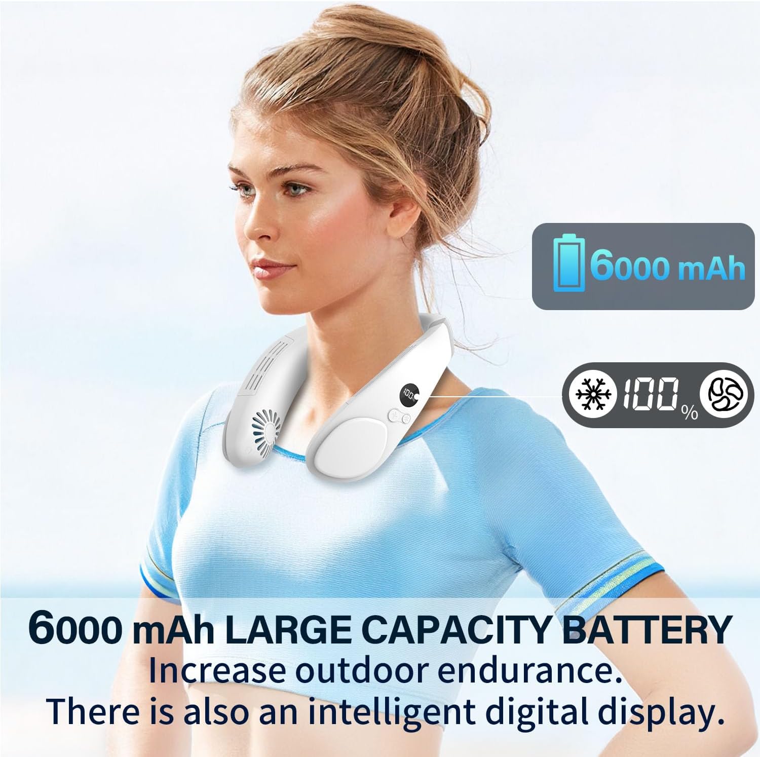 Thumbnail 5 de PluvoFan 6000mAh Neck Fan with Cooling Plate – A practical, portable cooling companion