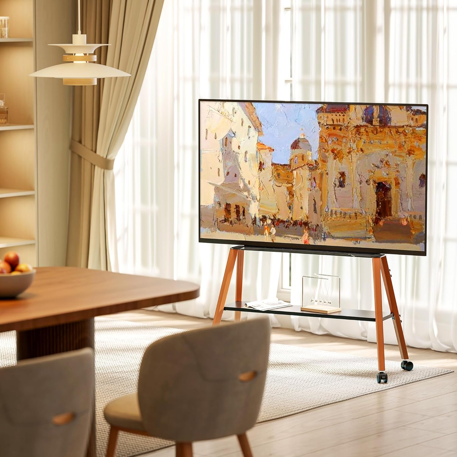 Detalle 2 de ECOTINY TV Stand for 49–75 inch TVs, 40 kg capacity